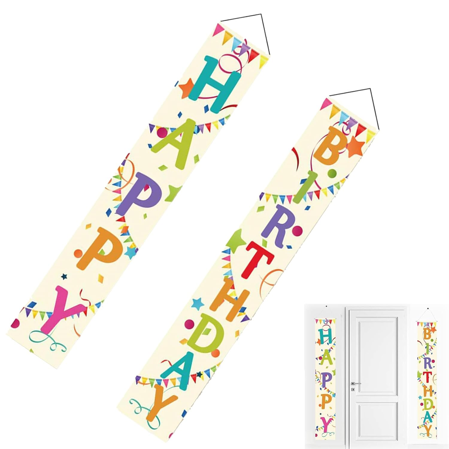 Colorful Happy Birthday Porch Sign - Vibrant Yard Decor, Door Banner, Party Supplies for Joyful Celebrations image number 6