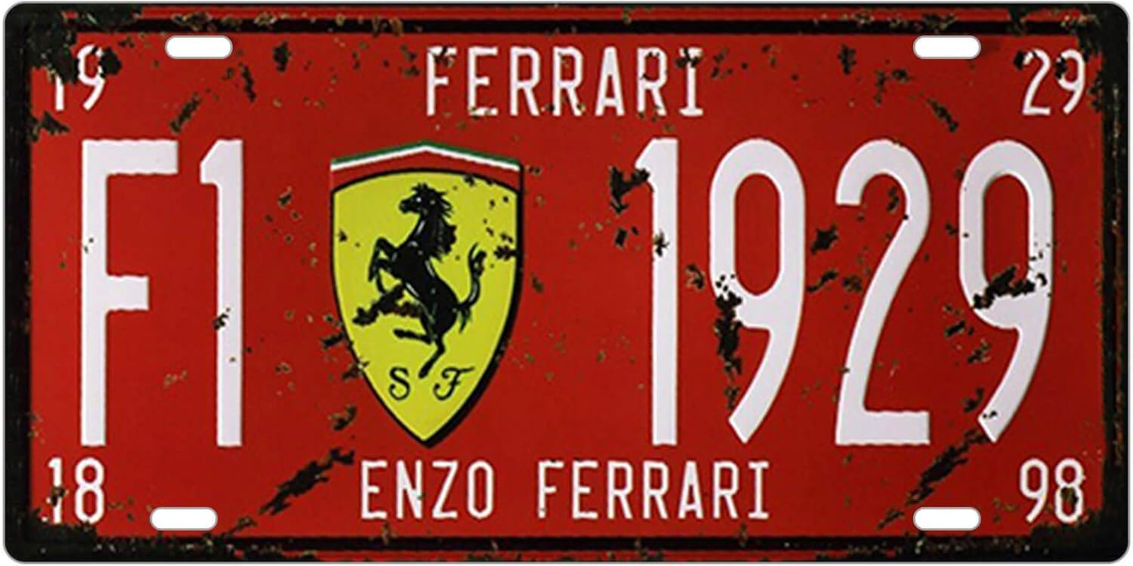 BAYABU Metal Tin Signs Car Plate Enzo Ferrari Bar Pub Cafe Home Decor Retro Poster Vintage Wall 6 X 12 Inches image number 5