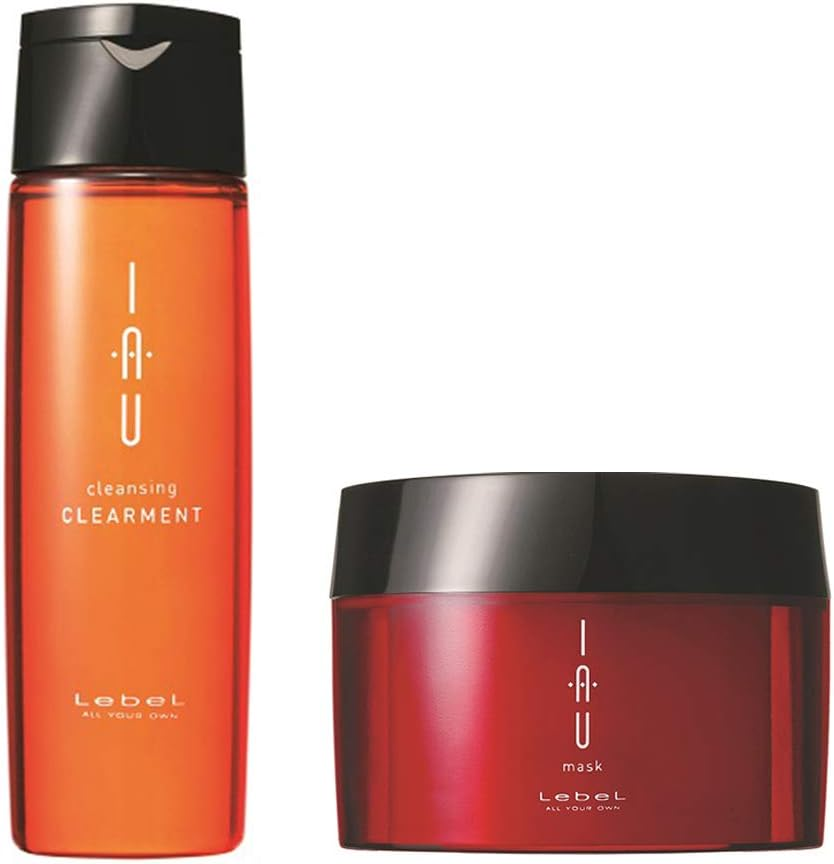 Lebel IAU Cleansing Clearment Hair Shampoo 200Ml & Lebel IAU Hair Mask 170G Set (Green Tea Set)