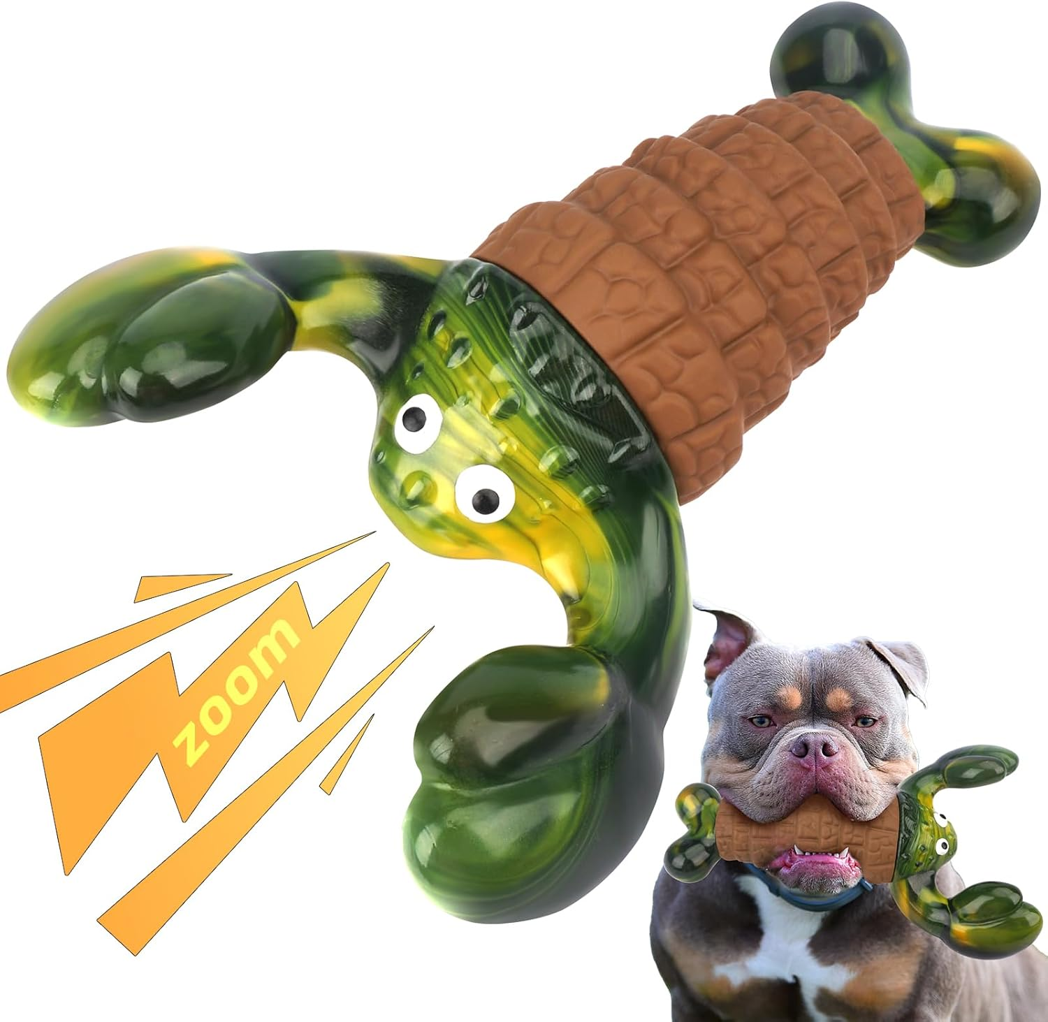 Dog Toys for Aggressive Chewers, Interactive Dog Chew Toys for Large Dogs, Indestructible Squeaky Dog Toys to Keep Them Busy, Tough Dog Toys for Medium/Large Breed Dogs (Red, Squeaky Lobster)