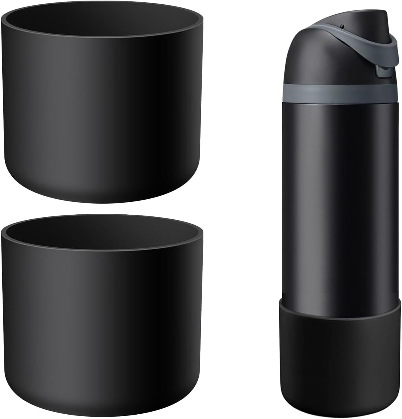 2 PCS Silicone Water Bottle Boot for Owala Freesip 32 Oz, Anti-Slip Protective Sleeve Bottom Bumper Protector for Twist and Flip Stainless Steel Water Bottles