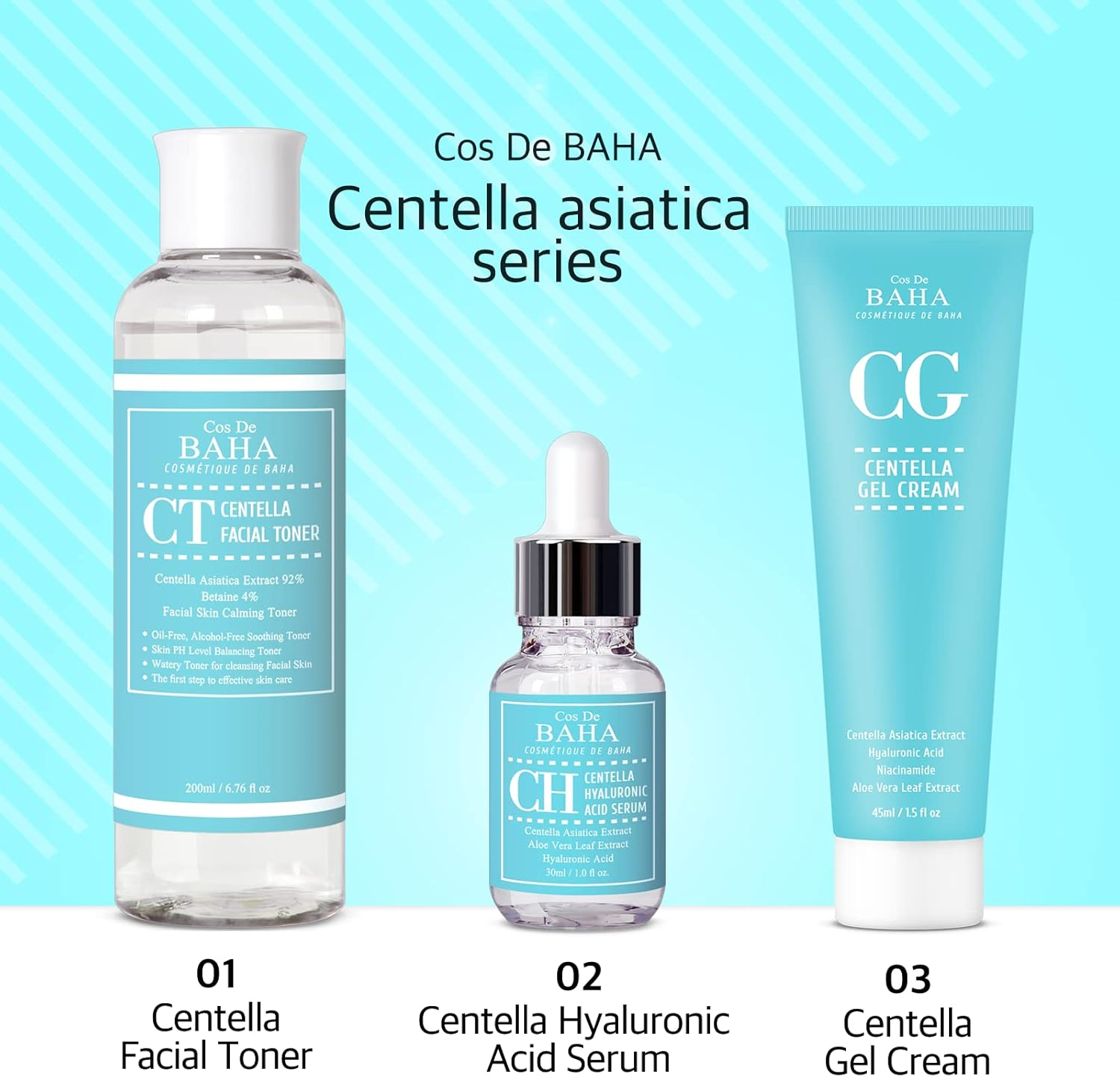 Centella Asiatica Soothing Calming Serum for Face/Neck - Lightweight Hydrate Boost Smooth, Daily Face Moisturizer, Silicone-Free, Fragrance-Free, 1 Fl Oz image number 2