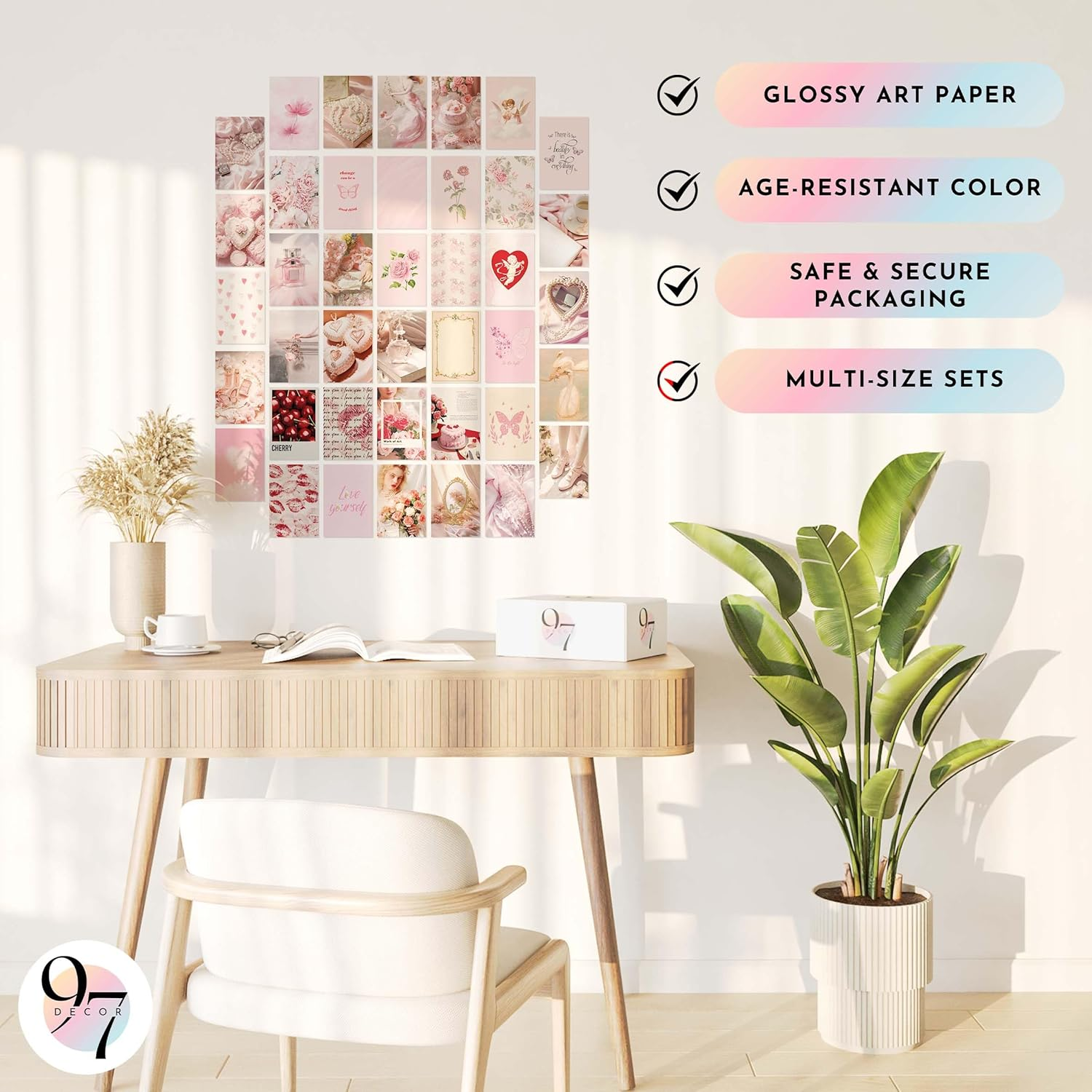 97 Decor Coquette Room Decor - Pink Coquette Posters, Coquette Aesthetic Room Decor, Vintage Coquette Decor, Coquette Wall Decor, Coquette Photo Collage Pack Bedroom Pictures (4X6 Inch | 10X15 Cm)