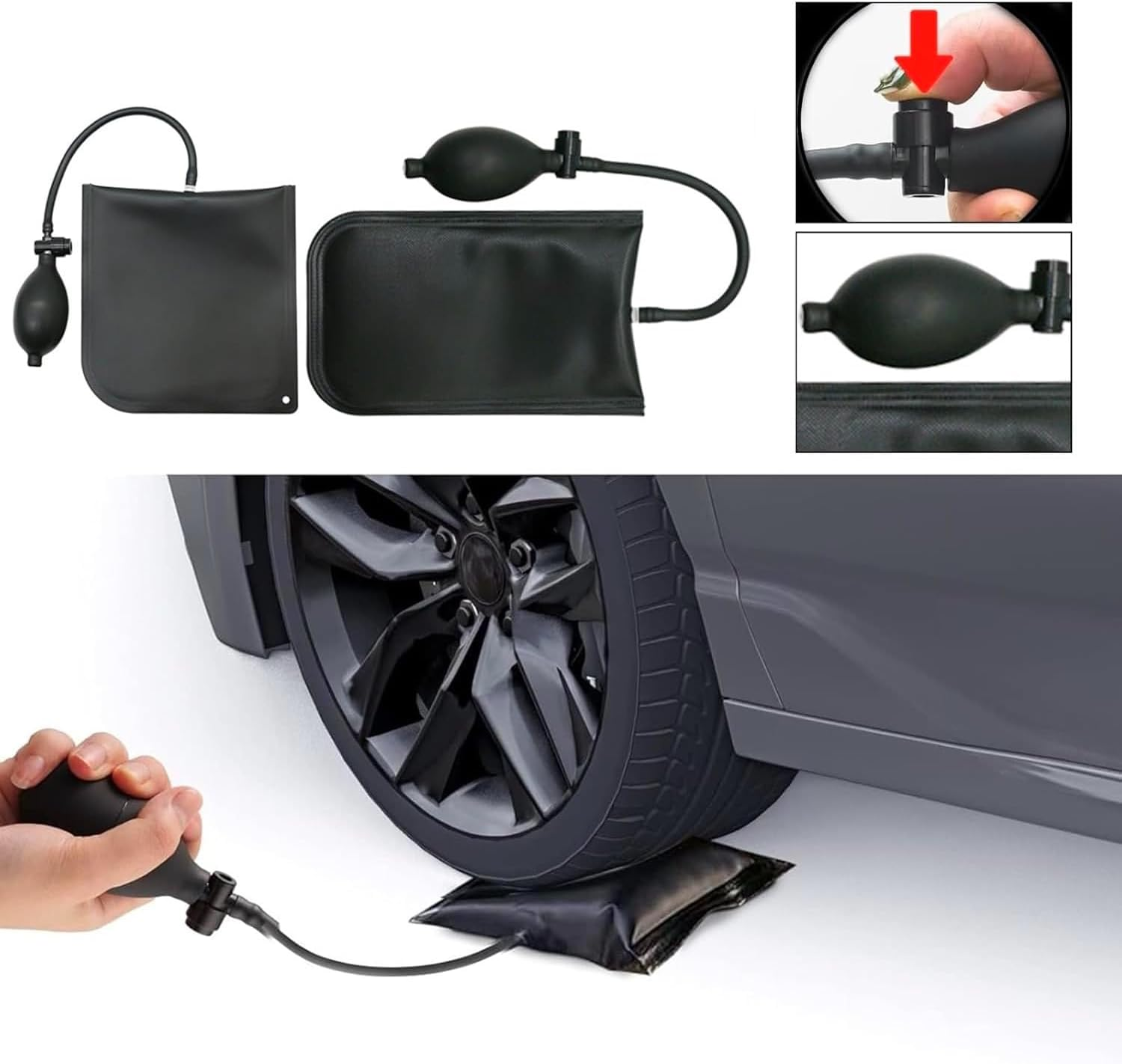 Car Tool Kit,Portable Automotive Tool Set 22 PCS Stainless Steel Assorted 5Th Wheel Pin Puller, Pull Hook J-Hook, 68-Inch Long Reach Tool image number 2