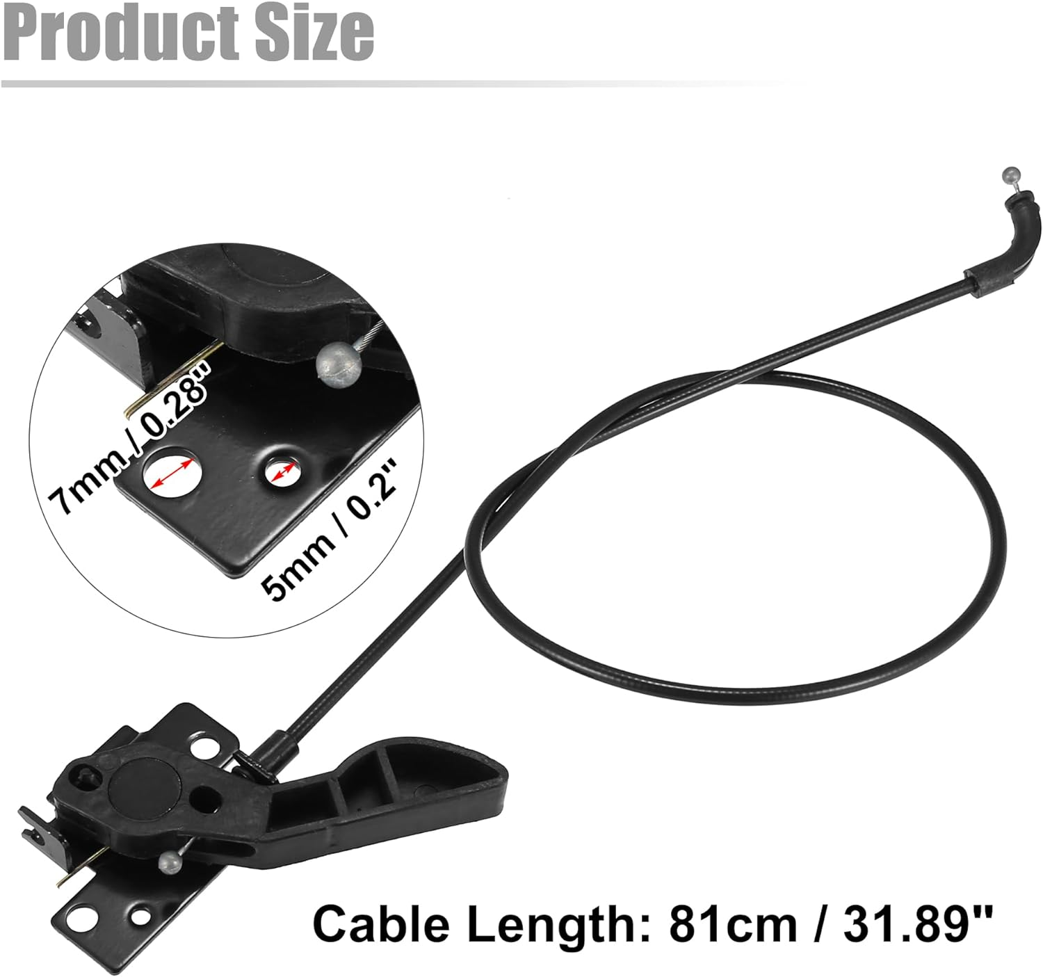 X AUTOHAUX Car Engine Front Hood Release Control Cable for BMW X3 2011-2017 for BMW X4 2015-2017 Replaces 51237218568 Plastic image number 3