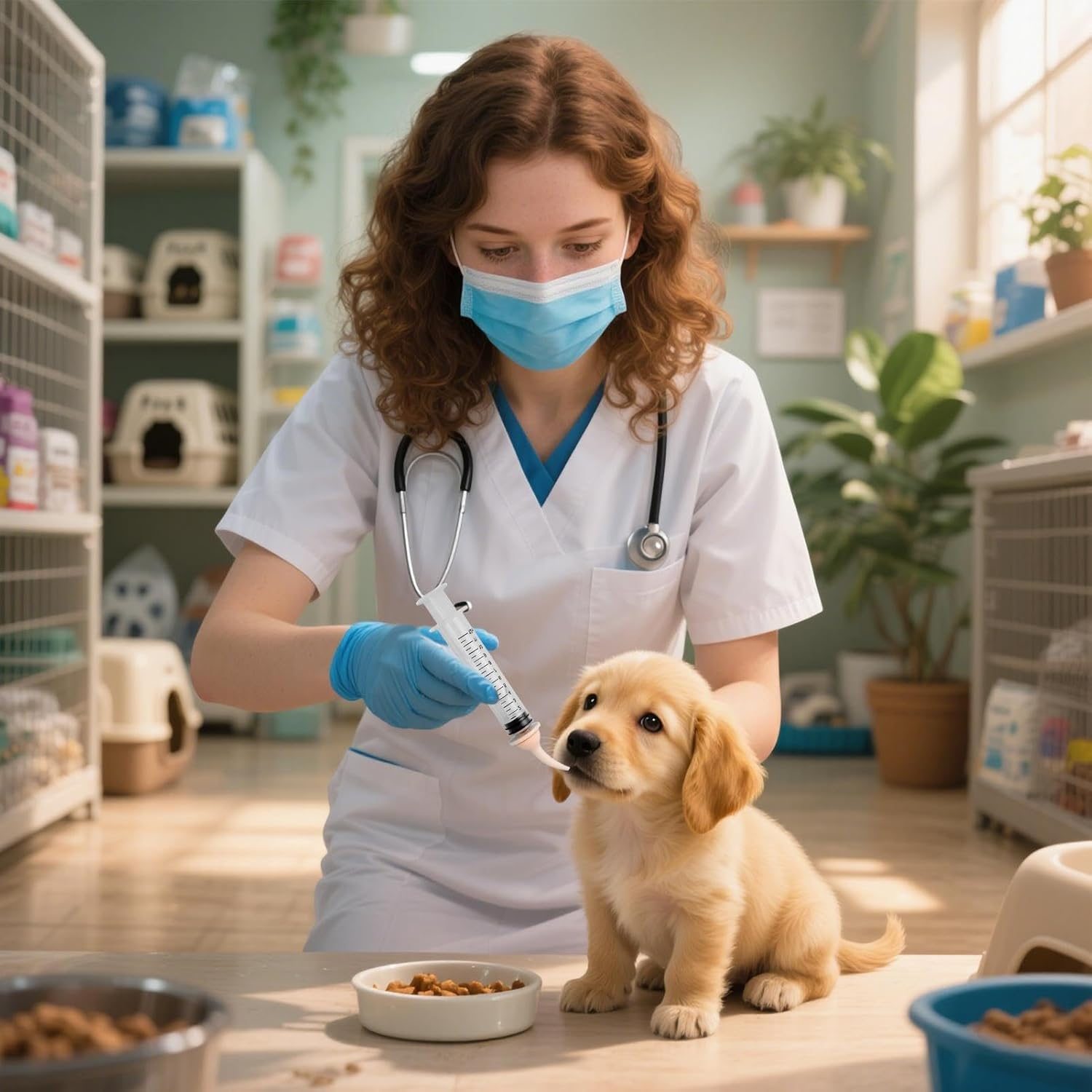 Pet Feeding Silicone Syringe, 12Ml Pill Pusher for Cats, Nipple Opening Feeder Pet Supply, Chew Resistant Cat & Dog Syringe Nipple Feeder Suitable for Home Pets Shop New-Born Mammal image number 3