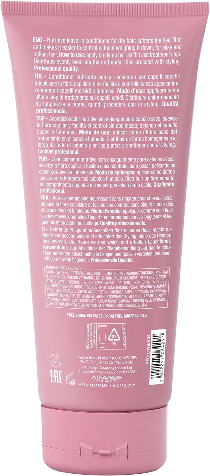 Alfaparf Milano Semi Di Lino Moisture Nutritive Leave-In Conditioner - Promoting Glossy, Silky Radiance - Softens, Nourishes and Protects - 6.76 Oz image number 3
