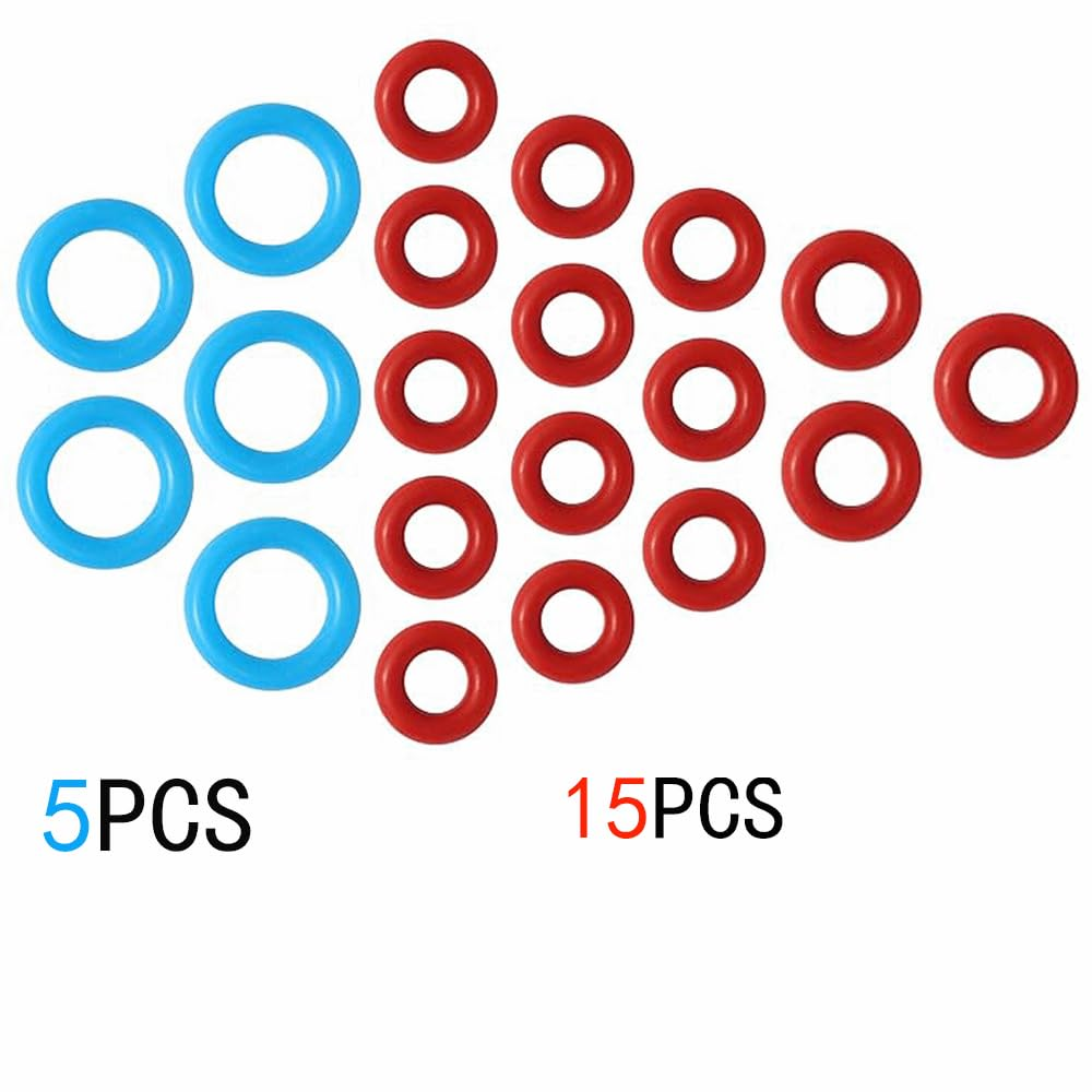 20Pcs Silicone O-Ring Gasket Replacement for Breville Espresso Coffee Machine BES920XL BES900XL BES980XL BES990XL, Include 2 Sizes (5 Blue and 15 Red) image number 1