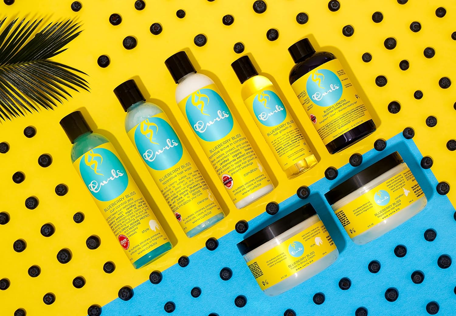 Curls Blueberry Bliss Blueberry & Coconut Hair Milk - 8 Fl Oz, Leave in Conditioner and Styler, Moisturizing & Nourishing, for Curly, Natural, and Coily Hair image number 5