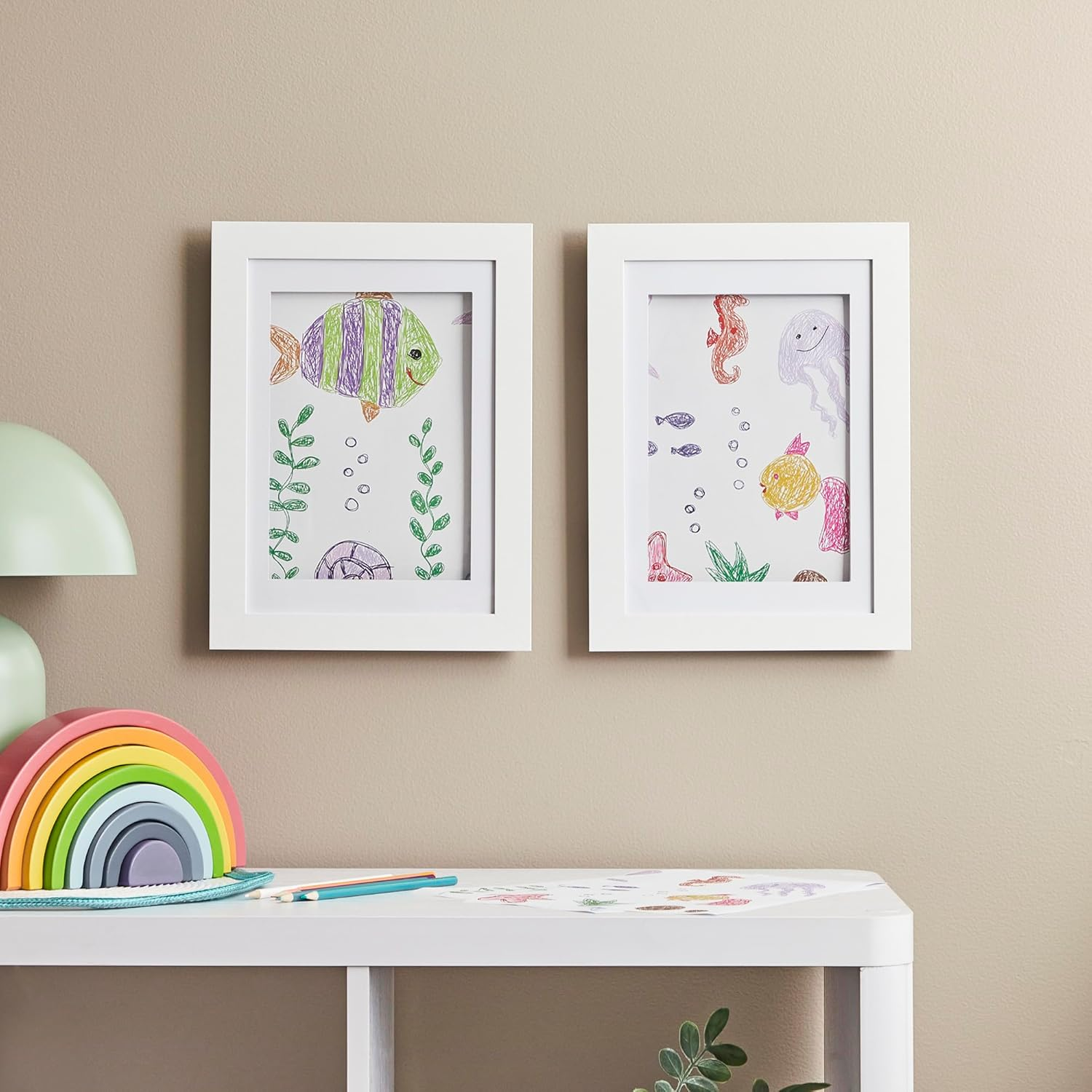 Cooper & Co. Set of 2 A4 DIY Kids Art Frame White image number 3