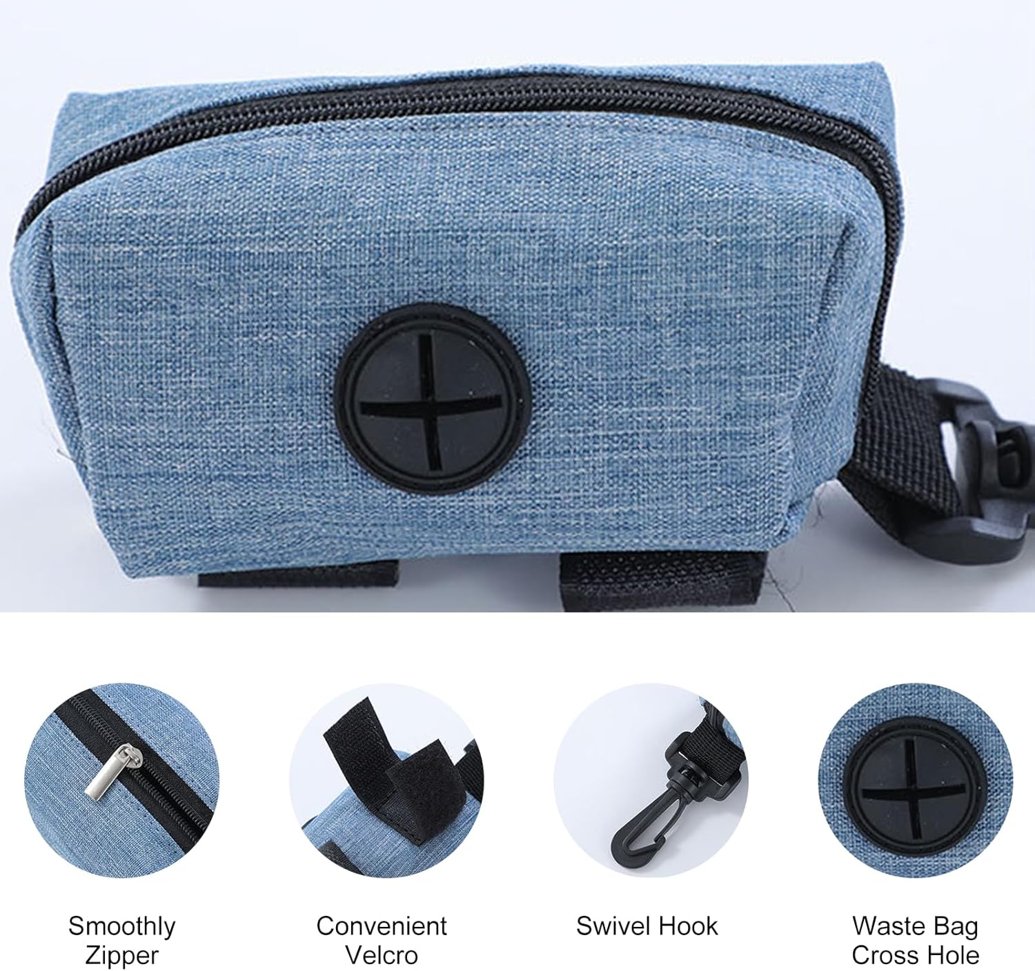 Dog Waste Bag Dispenser, Dog Waste Bag Dispenser, Dispenser for Dog Waste Bags, Pack of 3 Dog Waste Bag Dispensers, with 2 Rolls of Waste Bags for Dogs, for Walking the Dog, Running, Hiking image number 3