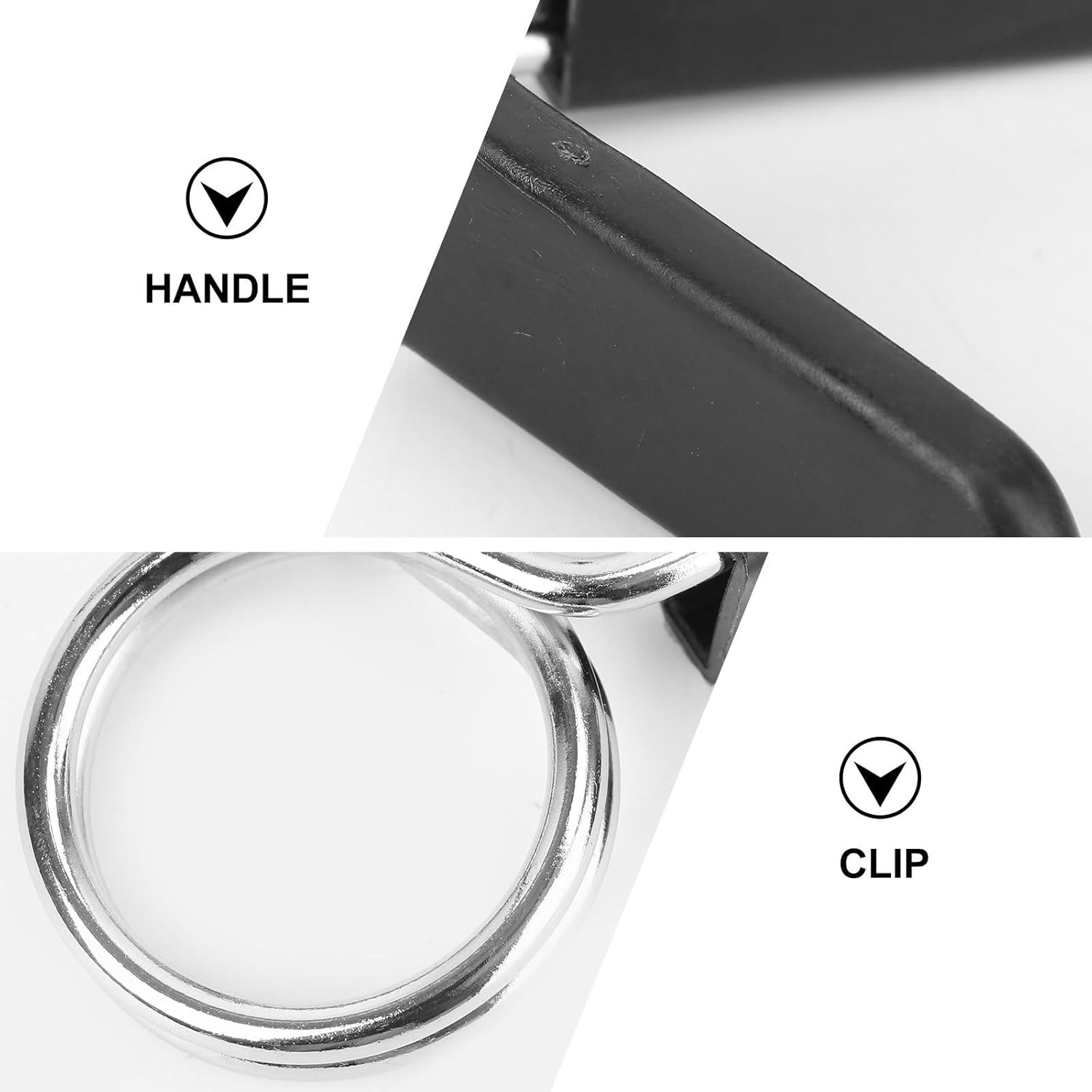 Homoyoyo Dumbbell Rod Clamp 4Pcs Steel Barbell Collars with Abs Handle Secure Spring Clips for Weightlifting Gym Accessories Fitness Training image number 1