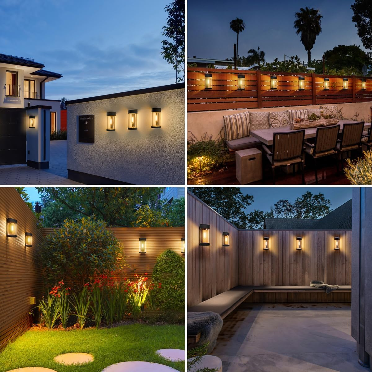 Litogo [4PK] Solar Deck Lights LED Solar Fence Lights for Outdoor Waterproof image number 2