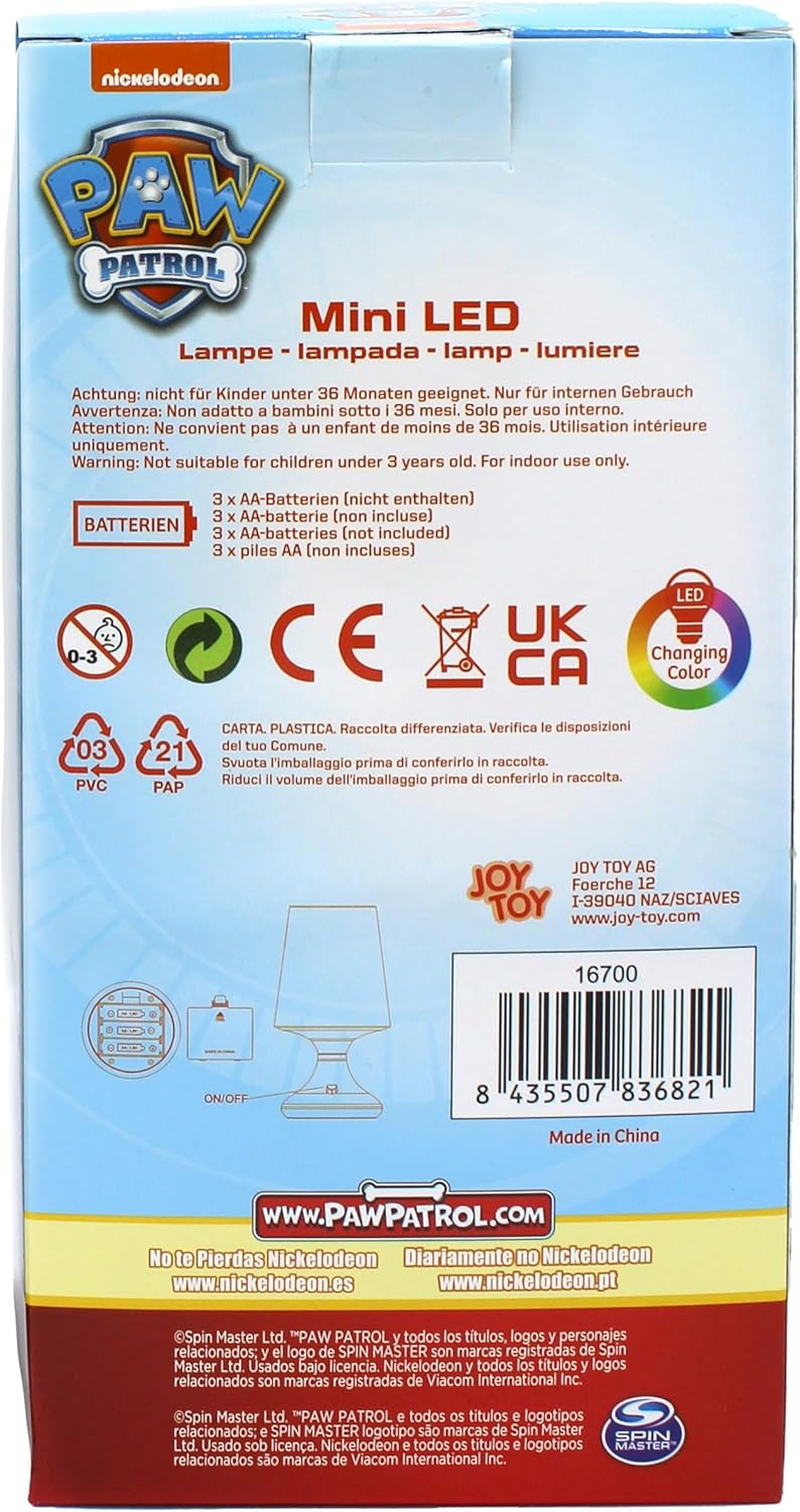 Paw Patrol Blue Table Lamp