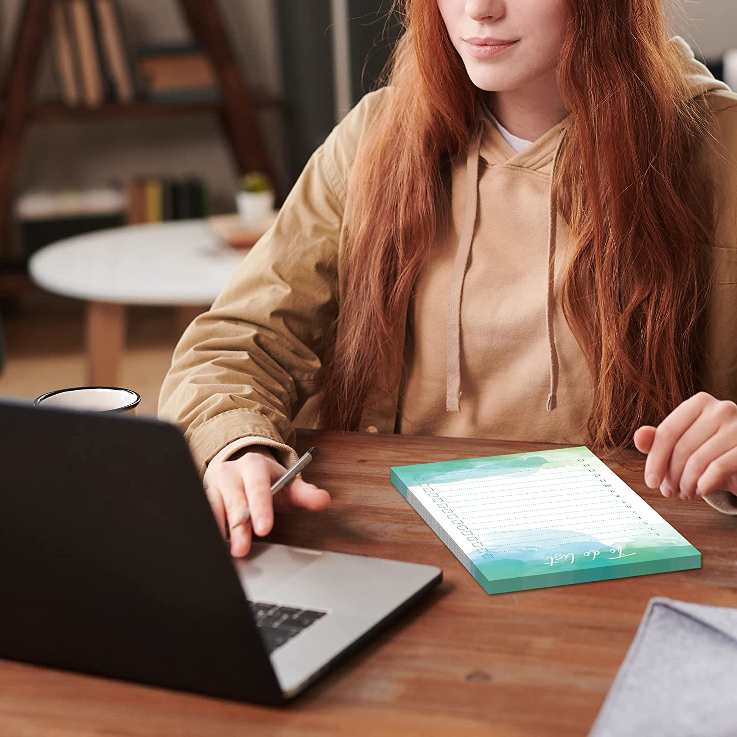 BIROYAL 6 Notepads for Appointments, Weekly Planners, Phone Calls, to Do Lists, Shopping Lists and Notes-Daily Planner and Weekly Planner Watercolor-Ideal for School, College and Home-Notepad Set -DIN A6 image number 3