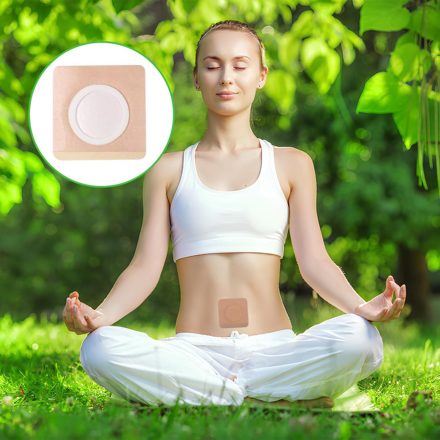 100Pcs Castor Oil Pack Wrap for Belly Button, 2 Inch Self-Adhesive Castor Oil Patches, Highly Absorbent Belly Button Patches for Work Sleep, Oils Not Included image number 2