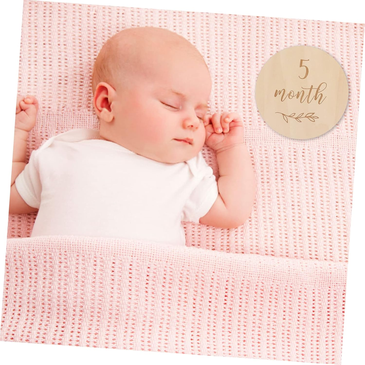 Wooden Newborn Milestone Monthly Growth Cards for Babies, Infant Age Announcement Photo Props Set, 13Pcs Baby Shower Keepsake Cards