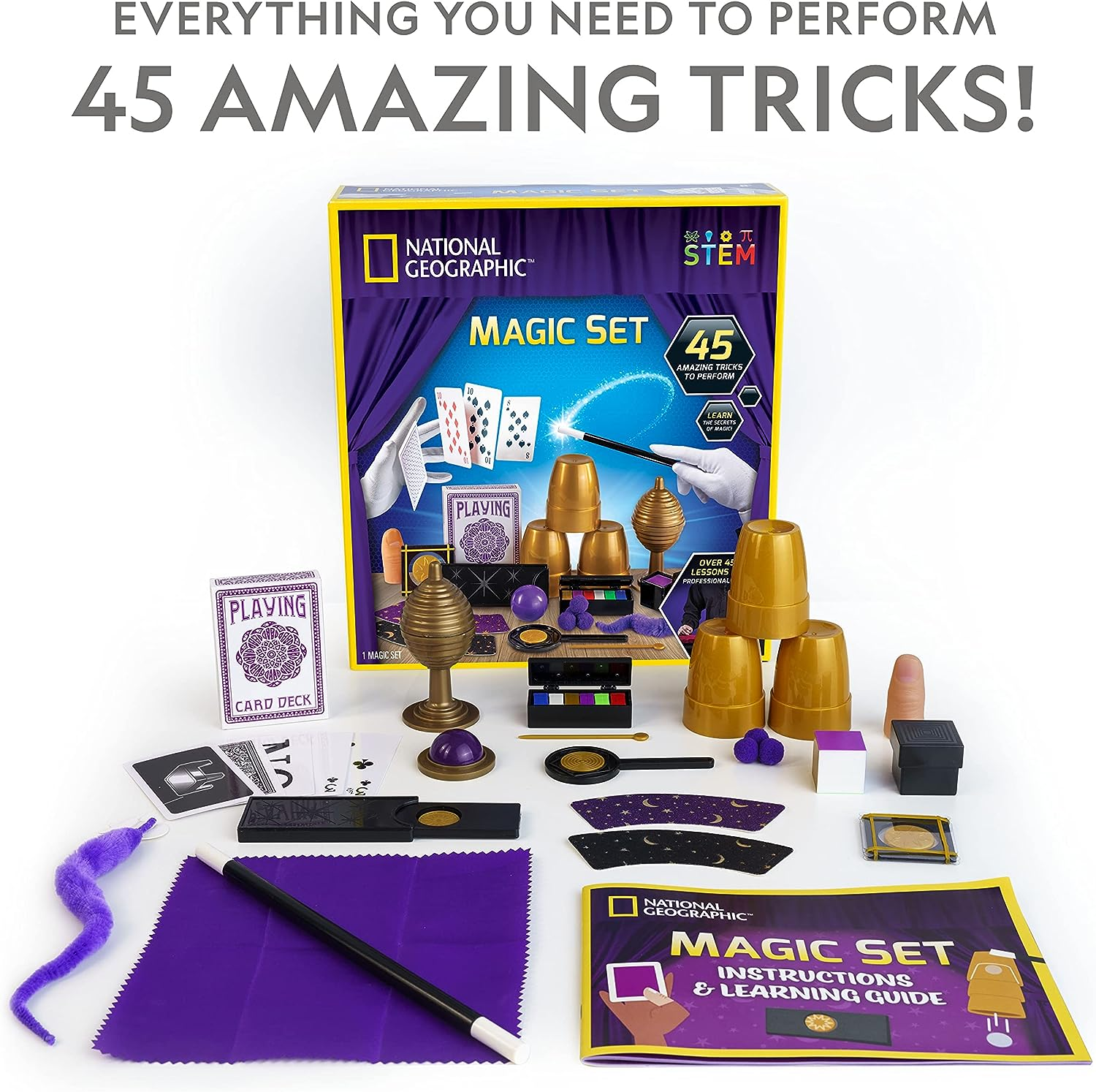National Geographic Kids Magic Set - 45 Magic Tricks for Kids to Perform with Step-By-Step Video Instructions for Each Trick Provided by a Professional Magician, Toys for Boys and Girls image number 2