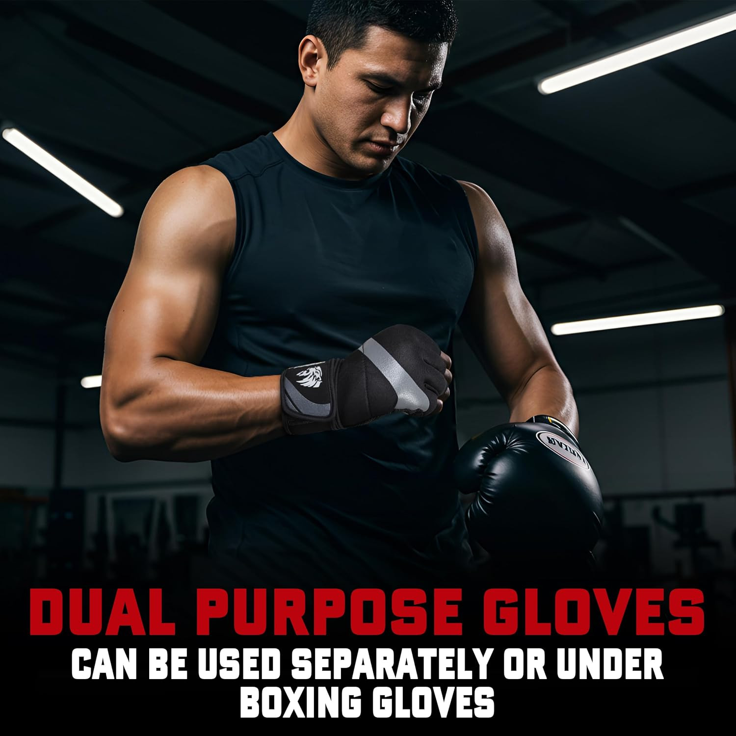 Boxing Inner Gloves Neoprene Wrist Support Padded Gel Wraps Hand Protection Boxing Bag Hand Wraps for Punching MMA Martial Arts Muay Thai Speed Bag Training &ndash; under Mitts image number 1