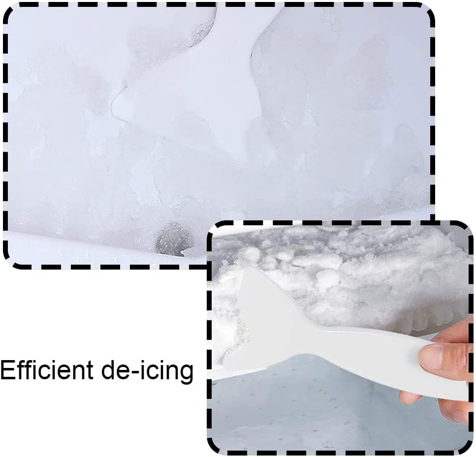2 Pack Ice Scraper Shovel, Durable Plastic De-Icer Tool with Hanging Hole, Ergonomic Windscreen Ice Scraper for Refrigerator and Window by SZTTY image number 6