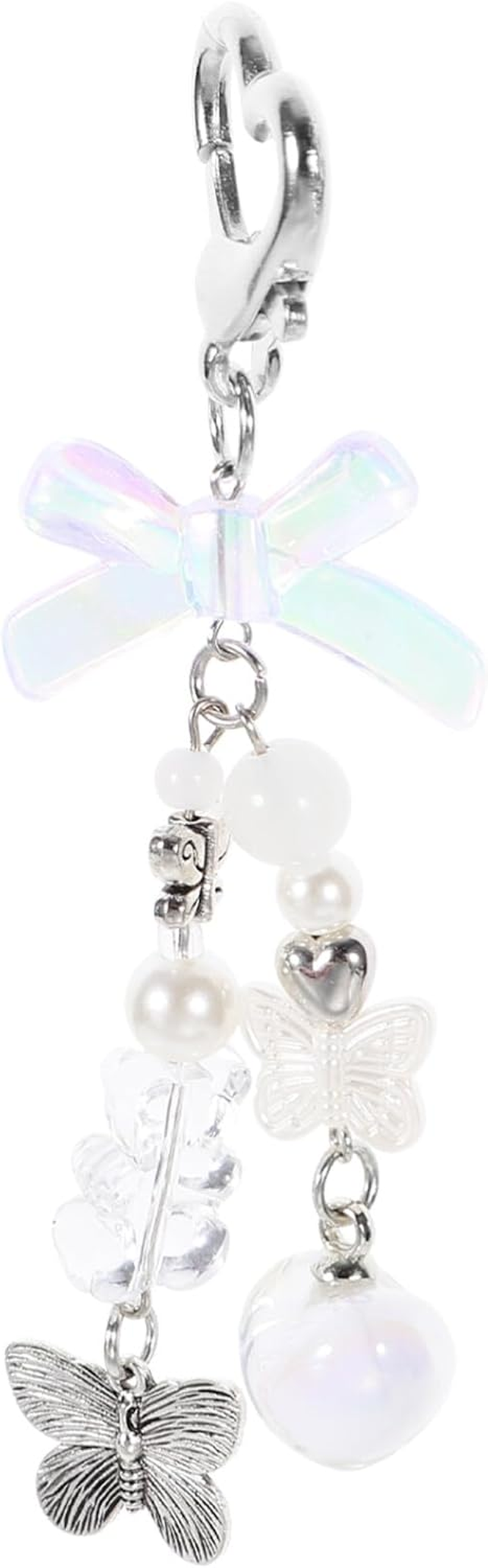 LIFKOME Unique Metal Keychain Ring for Women Heart Shape Keychain Bag Ornament image number 6