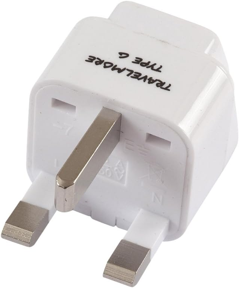 2 Pack UK Travel Adapter Type G Plug - Works Electrical Outlets in United Kingdom, Hong Kong, Ireland, Great Britain, Scotland, England, London, Dublin & More image number 1
