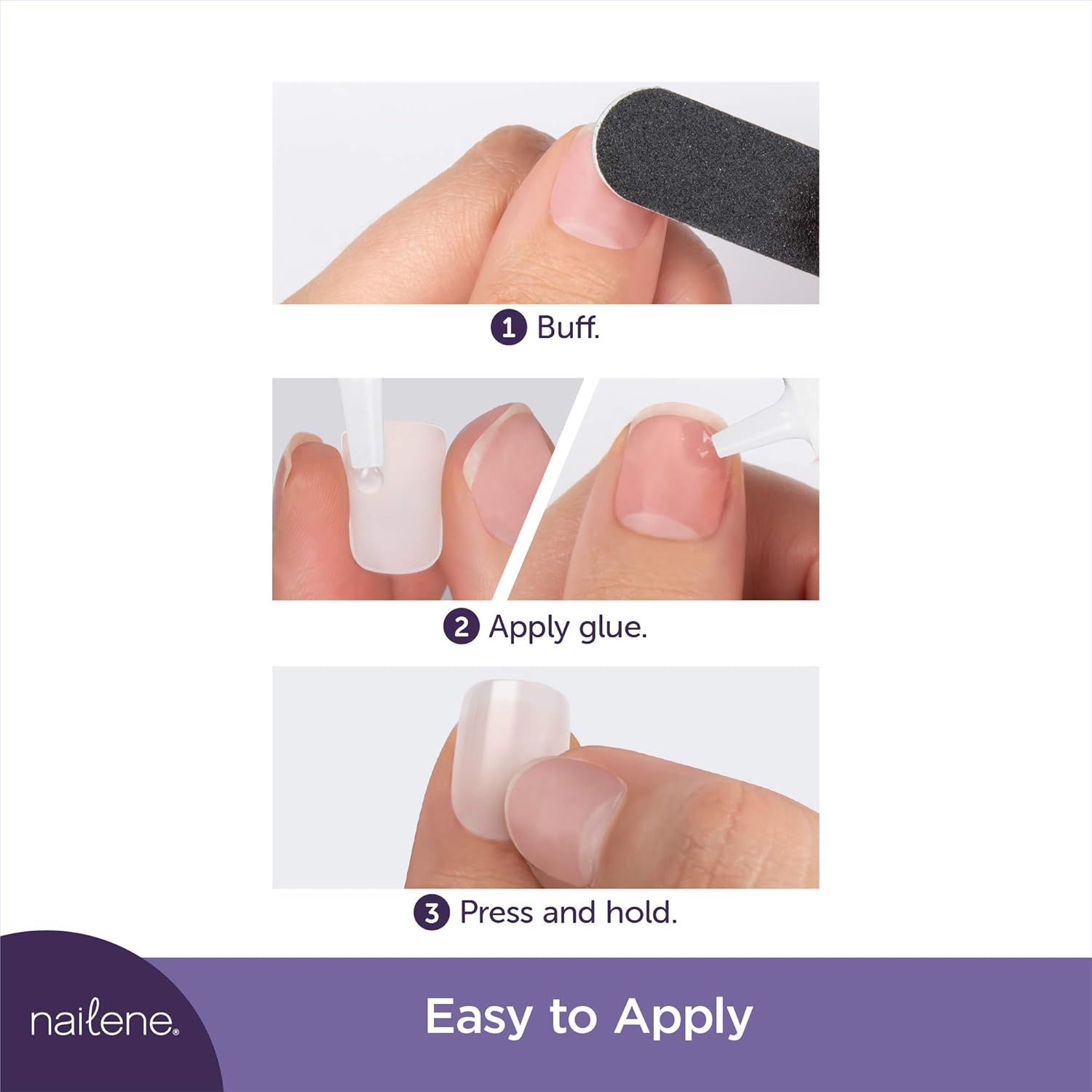 Nailene so Natural Full Cover Undecorated Nails and Tips (Pack of 216) image number 6