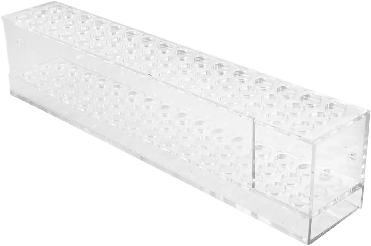 SHINEOFI Acrylic Pen Holder - Transparent Desk Organizer with 48 Slots for Gel Ink Ballpoint Pens and Paintbrushes - Creative Display Stand for Office and School image number 5