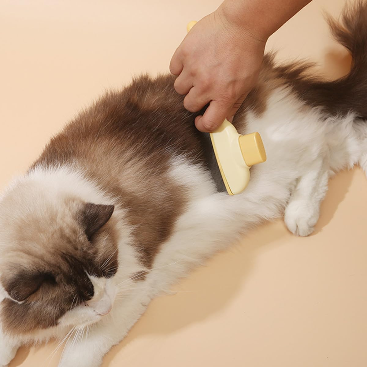 Self-Cleaning Pet Flea Comb Grooming Brush, 2 Piece Pet Flea Comb Grooming Brush Set, Pet Hair Removal Tool, Self-Cleaning Pet Hair Removal Comb Flea Comb image number 2