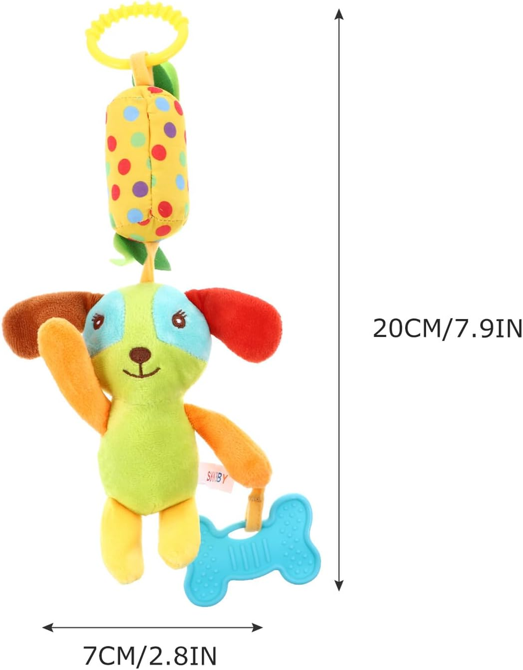 4Pcs Stroller Hanging Cartoon Bell with Sensory Rattles for Cribs and Prams Comfortable Material for Development and Hand-Eye Coordination image number 3