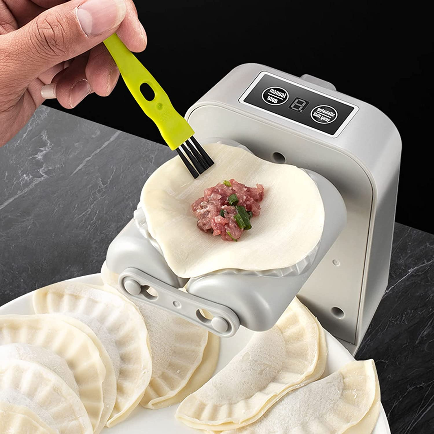Automatic Dumpling Maker USB Rechargeable Electric Dumpling Maker Mold with 2 Gears Washable Household Large Ravioli Dumpling Press Machine for Home Kitchen image number 2