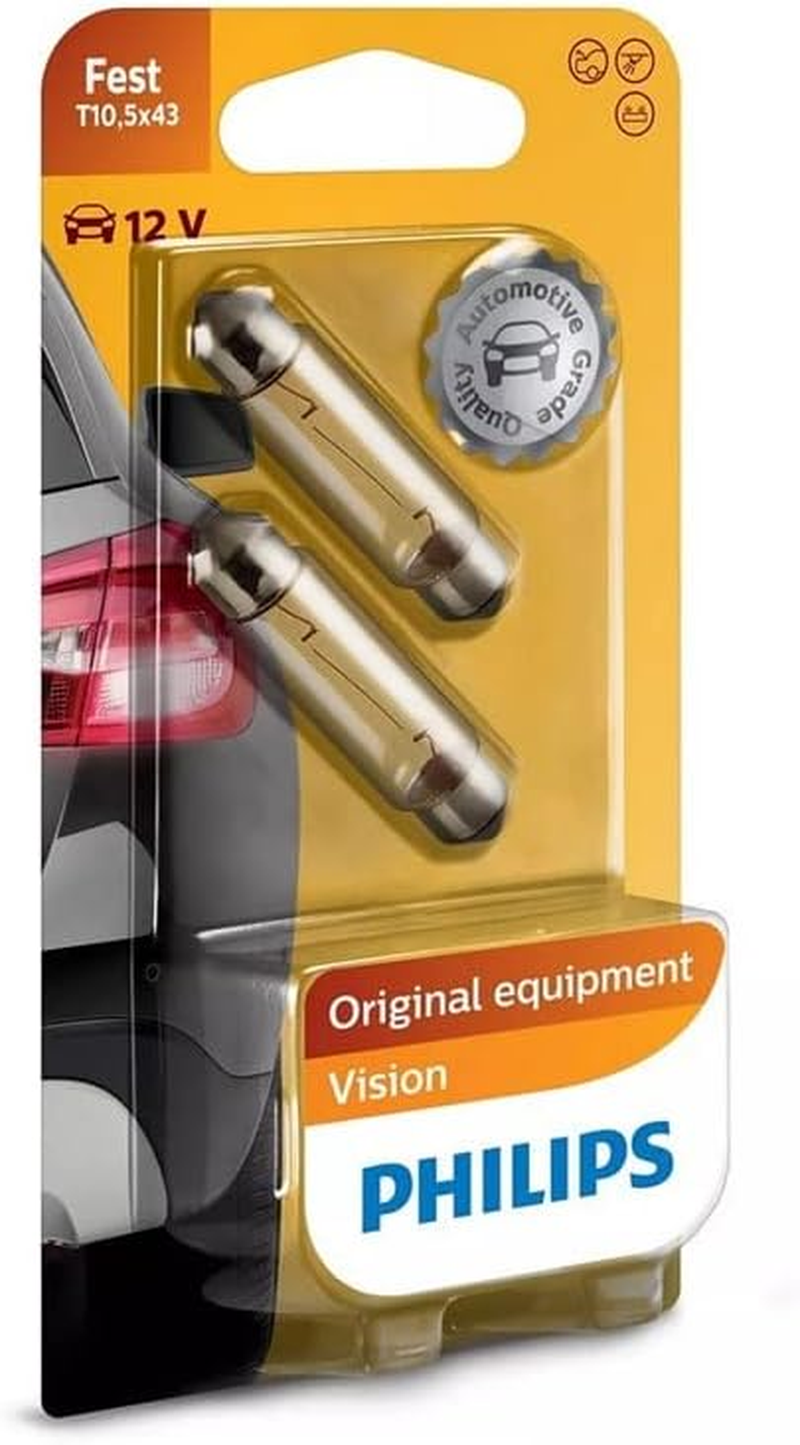 Philips 12V WY21W Light Bulbs Glass Base (Pack of 2)