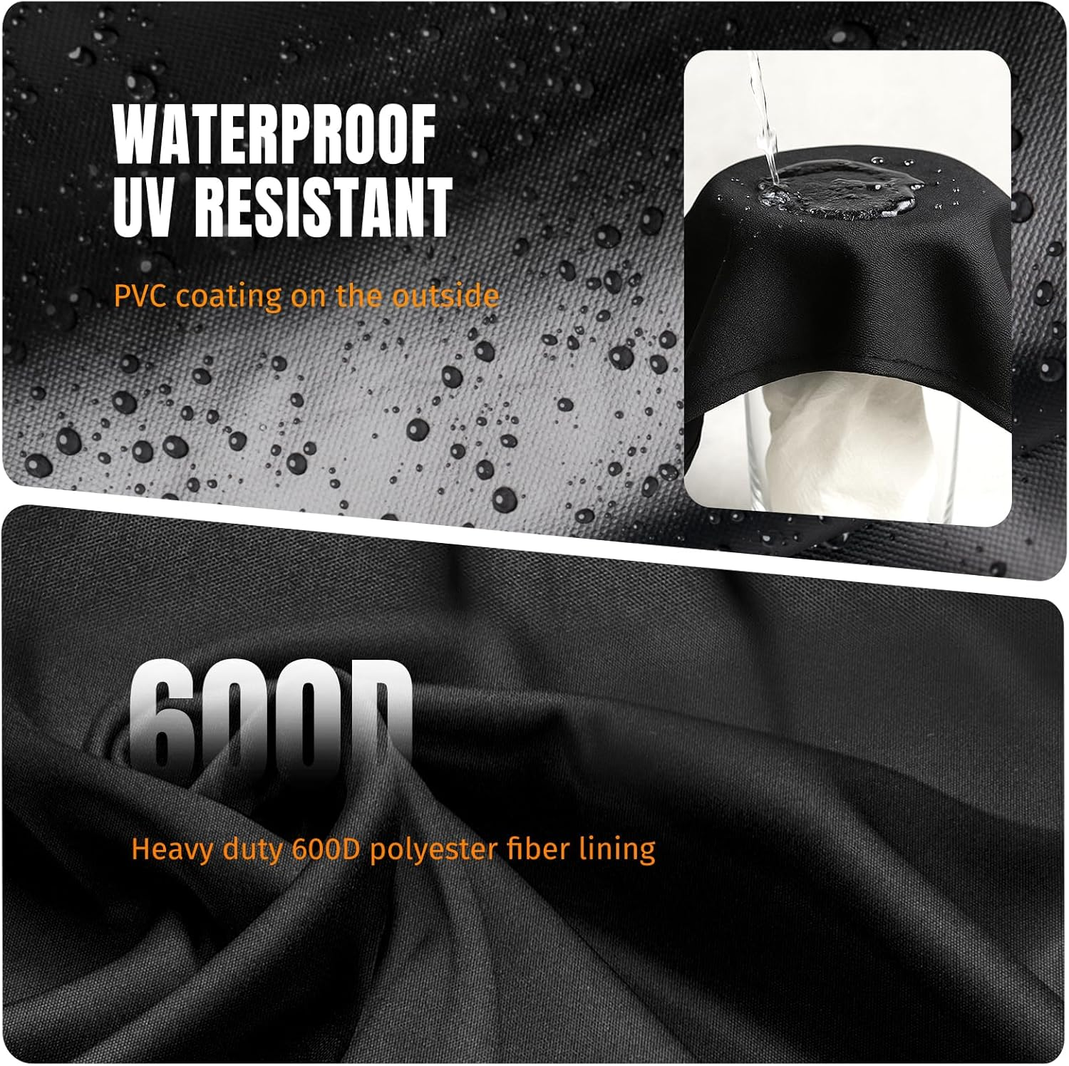 SHINESTAR 32 Inch Fire Pit Cover for TACKLIFE & Endless Summer Outdoor Fire Table, Heavy Duty Waterproof Square Fire Pit Cover for Outdoor Propane Fire Pit Table image number 5