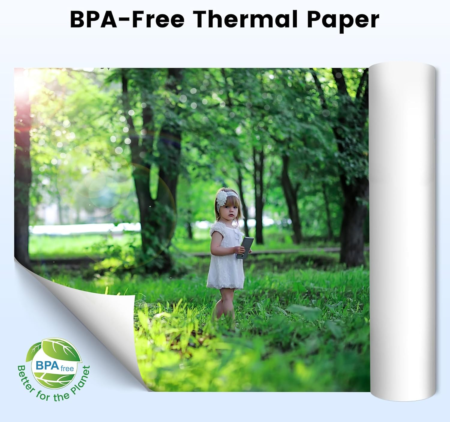 Phomemo Thermal Paper,A4, Thermal Roll Paper Compatible with M832 M834 M835 M833 Portable Printer,2 Rolls image number 2