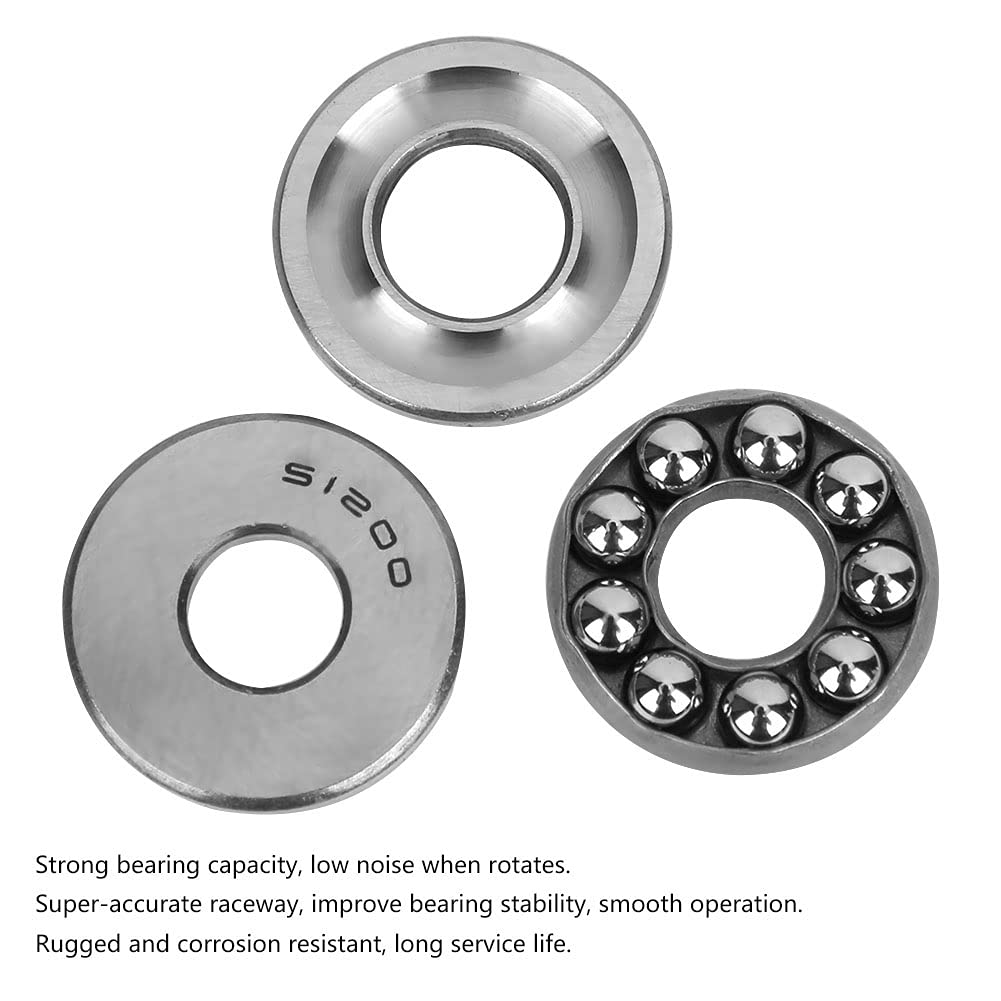 Jectse 5Pcs 51200 Bearing,Plane Axial Ball Thrust Bearing Set,Single Column,Precise Practical Industrial Hardware Accessory,Inner Diameter 10Mm Outer Diameter 26Mm image number 6