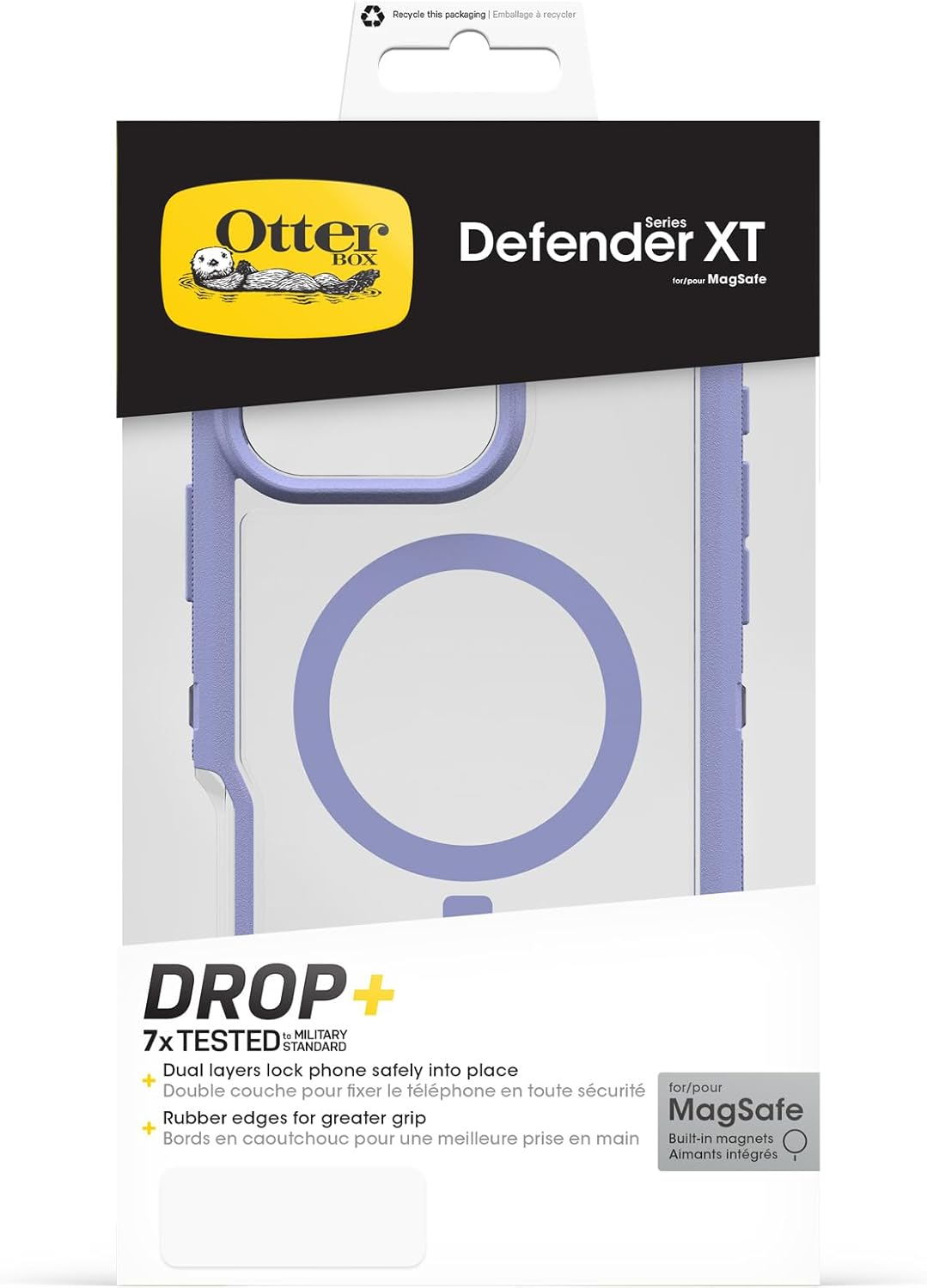 Otterbox Defender XT Clear Iphone 16 Pro Max Case, Lavender Haze - Clear/Purple US Military MIL Standard image number 6
