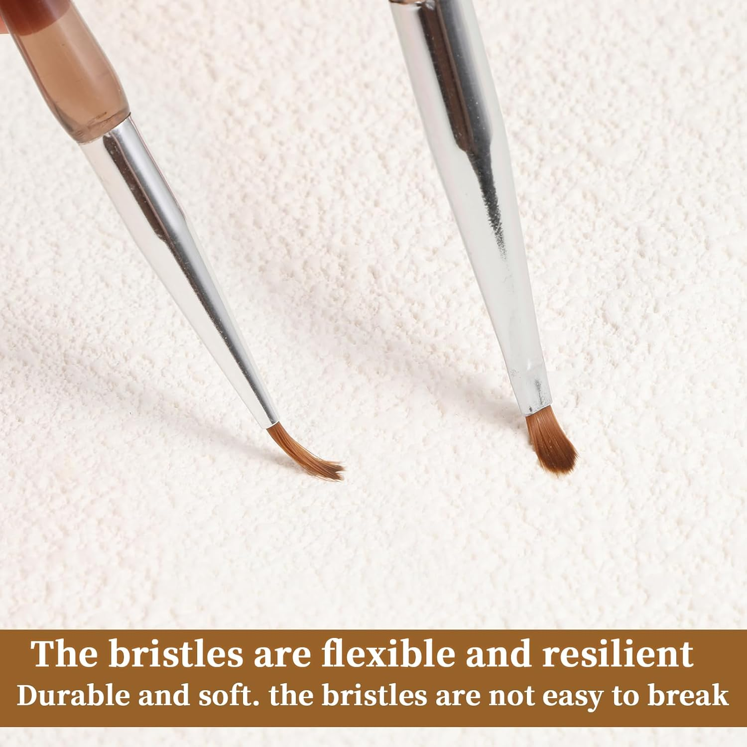 COMNICO 2PCS Nail Art Brushes, Flowers Drawing Pen Versatile Nail Drawing Pen Nailtools Dual End Nailpen Brush Acrylic round Flat Painting for Petals Leaves and Intricate Art Designs image number 5