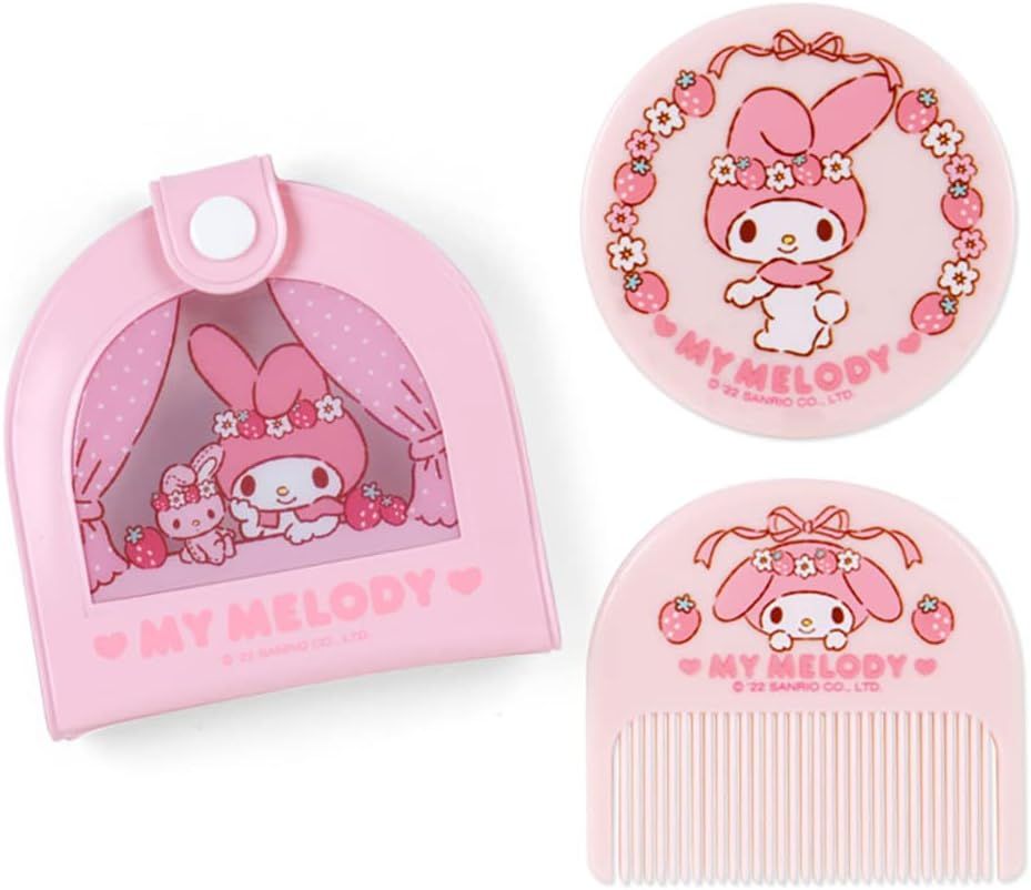 Sanrio 795704 My Melody Mirror & Comb Set with Vinyl Case, Stylish Goods, Forever Sanrio image number 6
