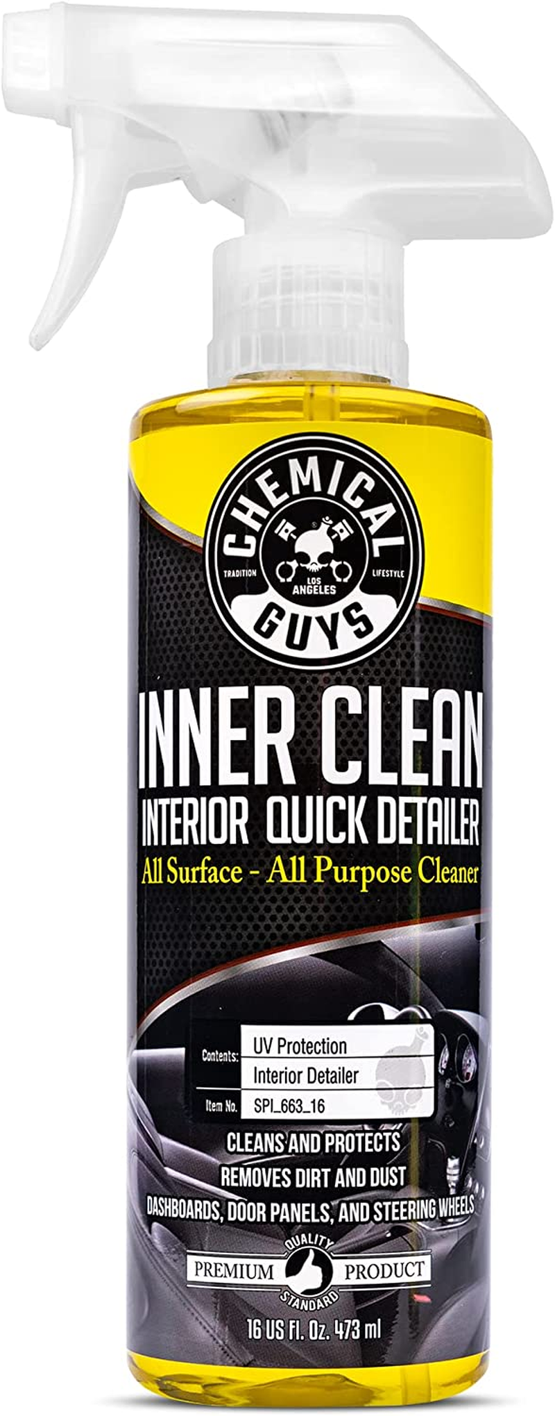 Chemical Guys SPI_663_16 Innerclean Interior Quick Detailer and Protectant (16 Oz) - Gallon, Innerclean Only image number 2