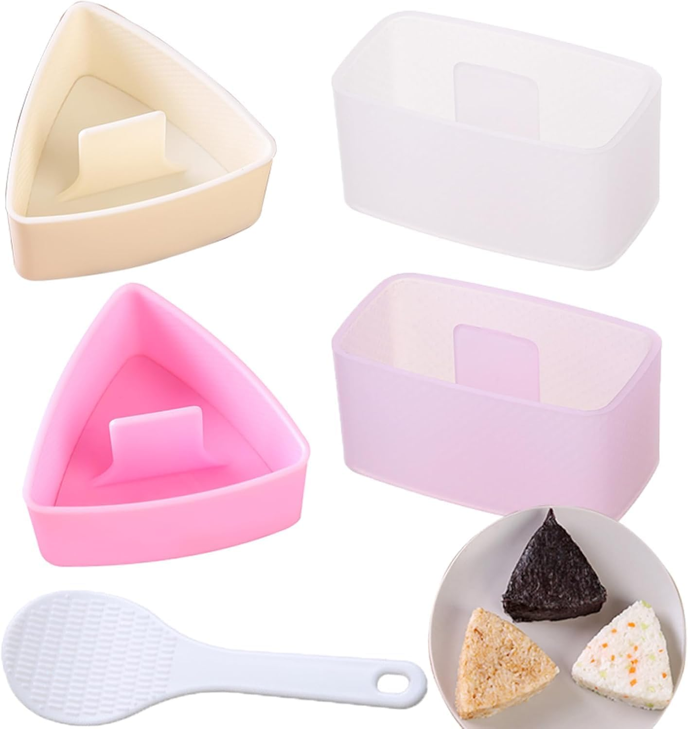 5Pcs Onigiri Mold Triangle Rice Ball Mold Sushi Makers, Triangular Onigiri Mold Rice Ball Mould,Onigiri Triangle Sushi Press Mold,Triangle Rice Ball Mold Maker,Triangle Sushi Mold Rice Ball Maker Mold image number 2