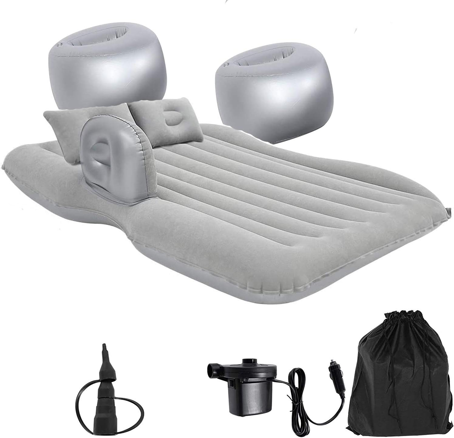 EZONEDEAL Car Mattress SUV for Back Seat & Half Trunk, Thickened Inflatable Mattress Camping Mattress Car Bed Camping Bed with with 2 Air Mattress Pillow and Pump, Double-Side Design for SUV, Car image number 4