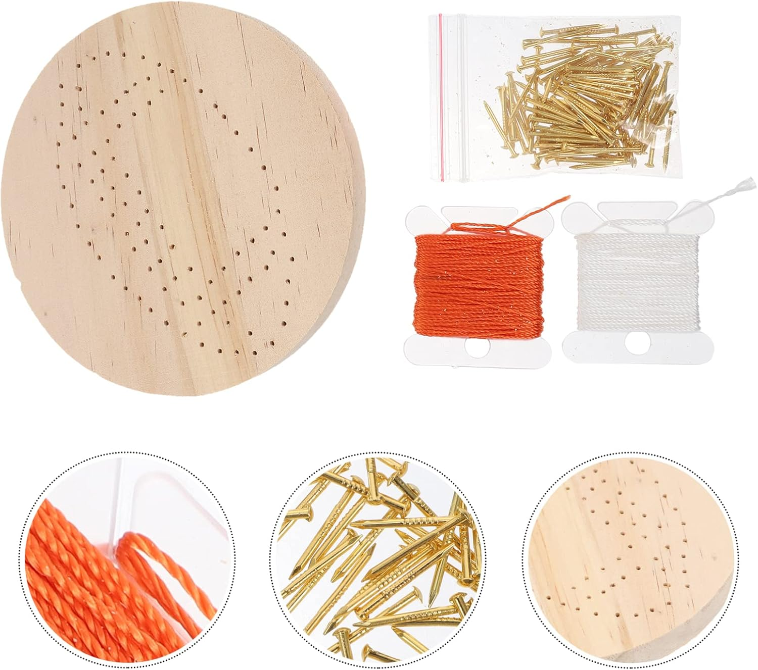 MAGICLULU Nail String Drawing Kit Craft Natural Jute Twine String Handmade Supply