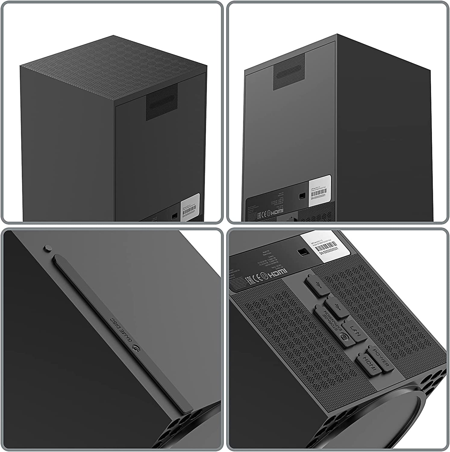 Dust Cover for Xbox Series X, Dust Filter Cover Mesh Cooler Filter Dust-Proof Cover for Xbox Series X Console Accessories with 4 Thump Grip Caps- 2 Pack image number 2