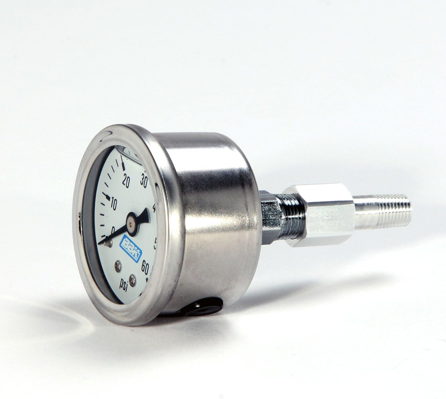 BBK 1617 Fuel Pressure Gauge - Liquid Filled with Fuel Rail Adapter for Fuel Injected Ford Mustang 5.0L - 0-60PSI image number 3