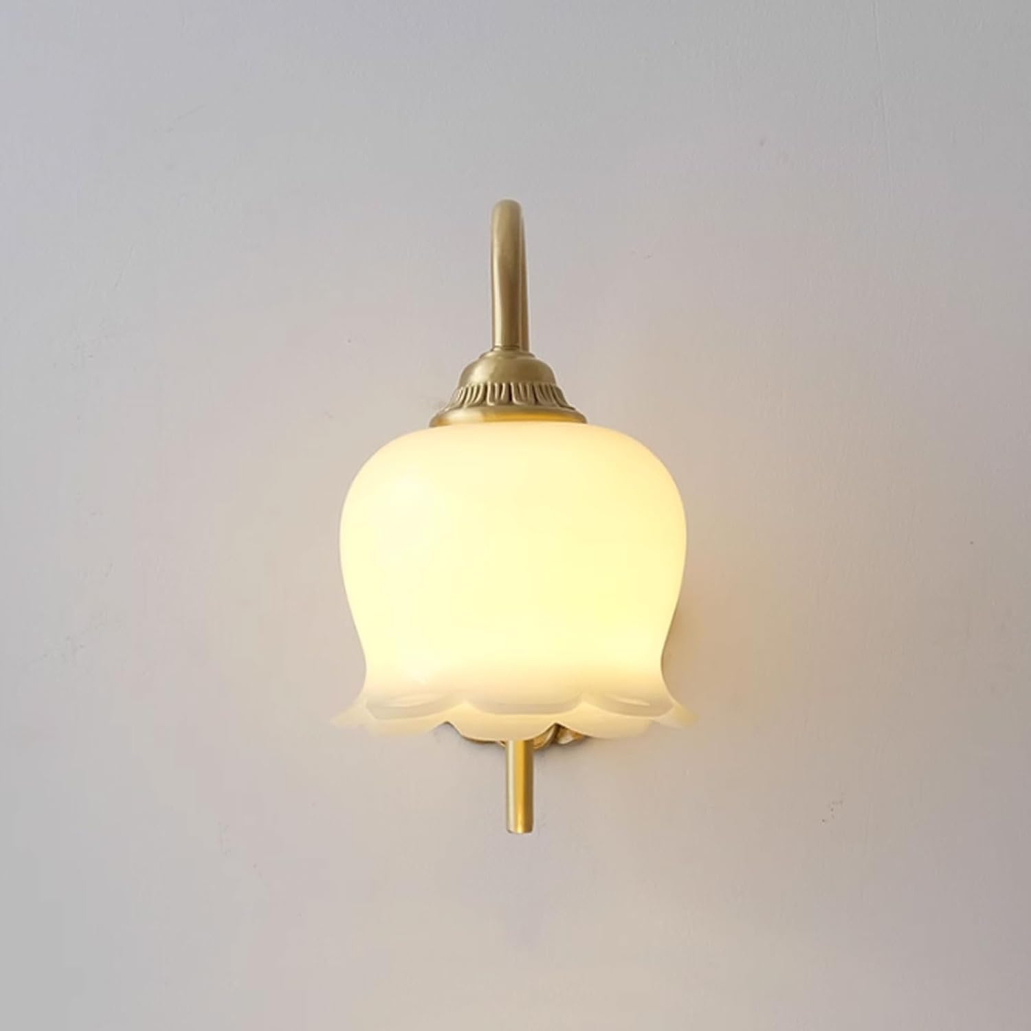 Wall Lamp LED Wall Mounted Lights Mirror above Brushed Brass Hallway Wall Lamp Wall Lamp for Bedroom Living Room Porch Wall Lighting image number 4