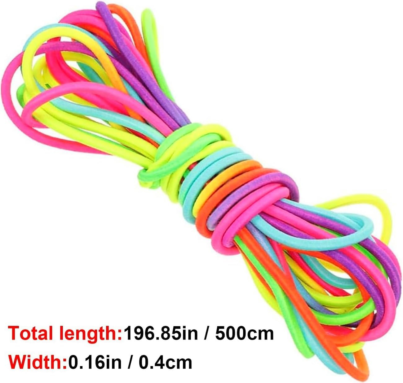 WADY 5 M Colorful Elastic Rubber Skipping Rope, Chinese Jump Rope for Outdoor Sports & Fitness,Durable Jumping Rope for Children image number 4