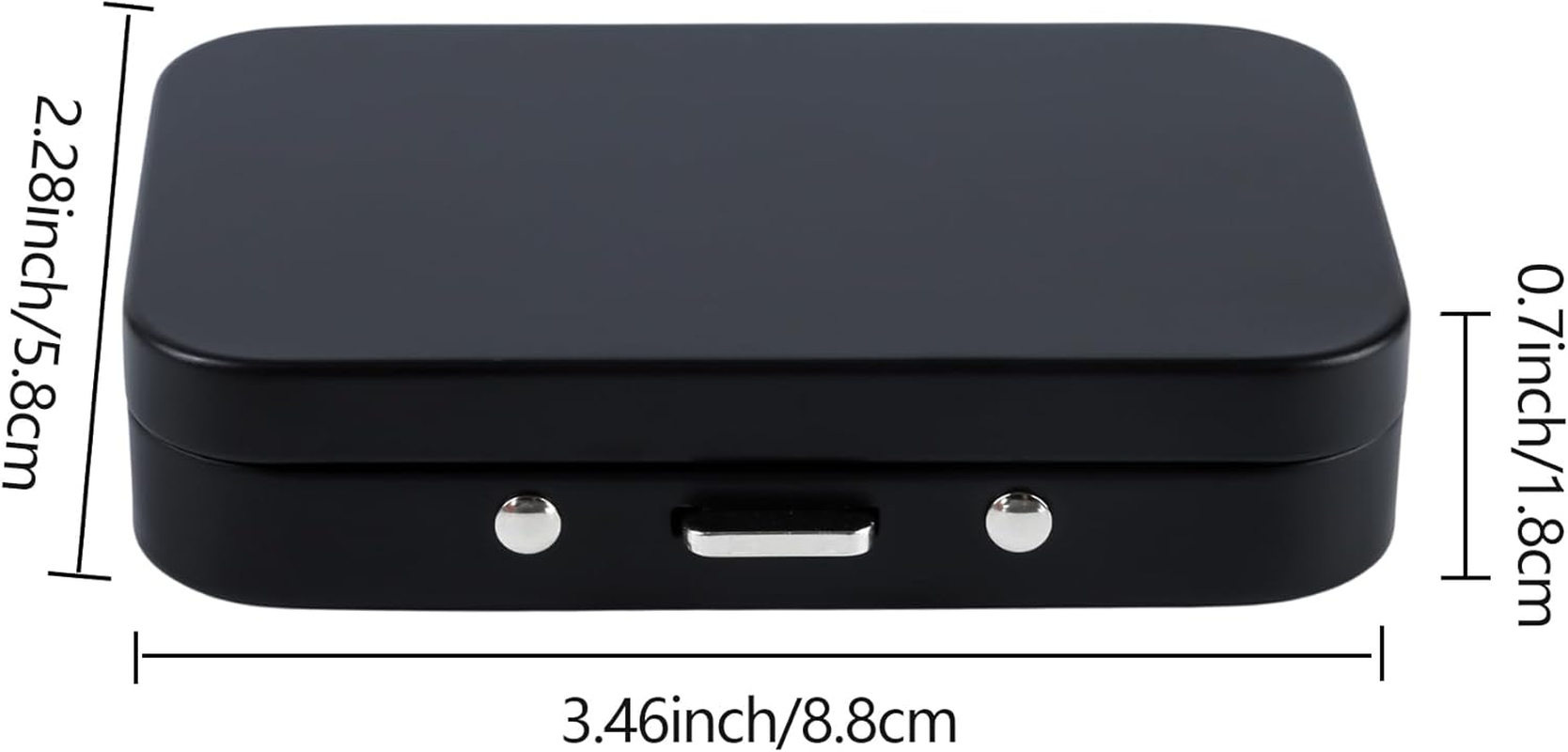 2Pcs Dental Floss Picks Dispenser, Portable Dental Floss Case with Mirror, Quick Refill Floss Pick Holder Storage Case for Travel Purse Accessories (Black)