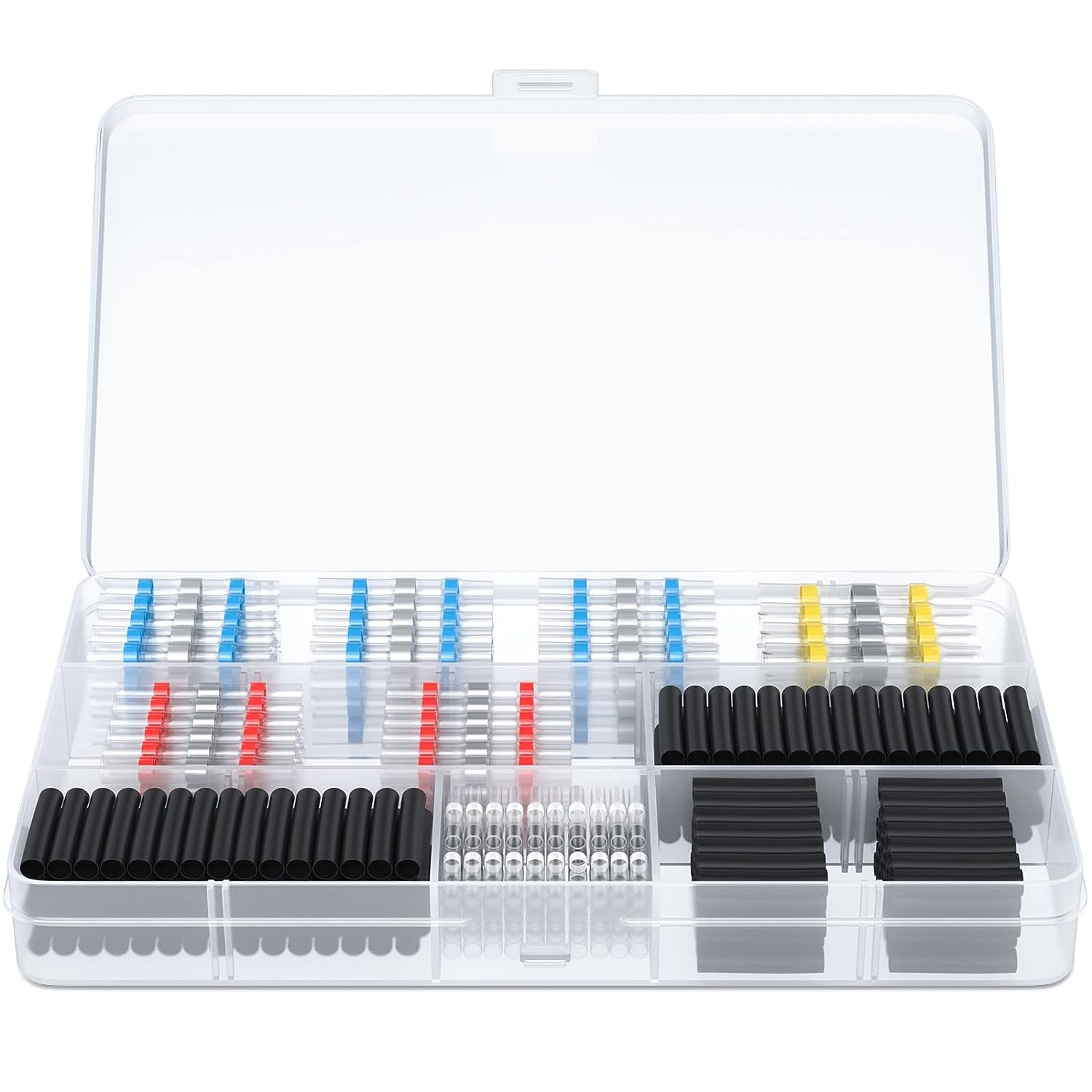 Solder Seal Wire Connectors, Heat Shrink Butt Connectors, Electrical Solder Butt Connectors, Solder Waterproof Insulated Electrical Wire Terminals for Marine Automotive Boat Truck Wire Joint (300Pcs) image number 1