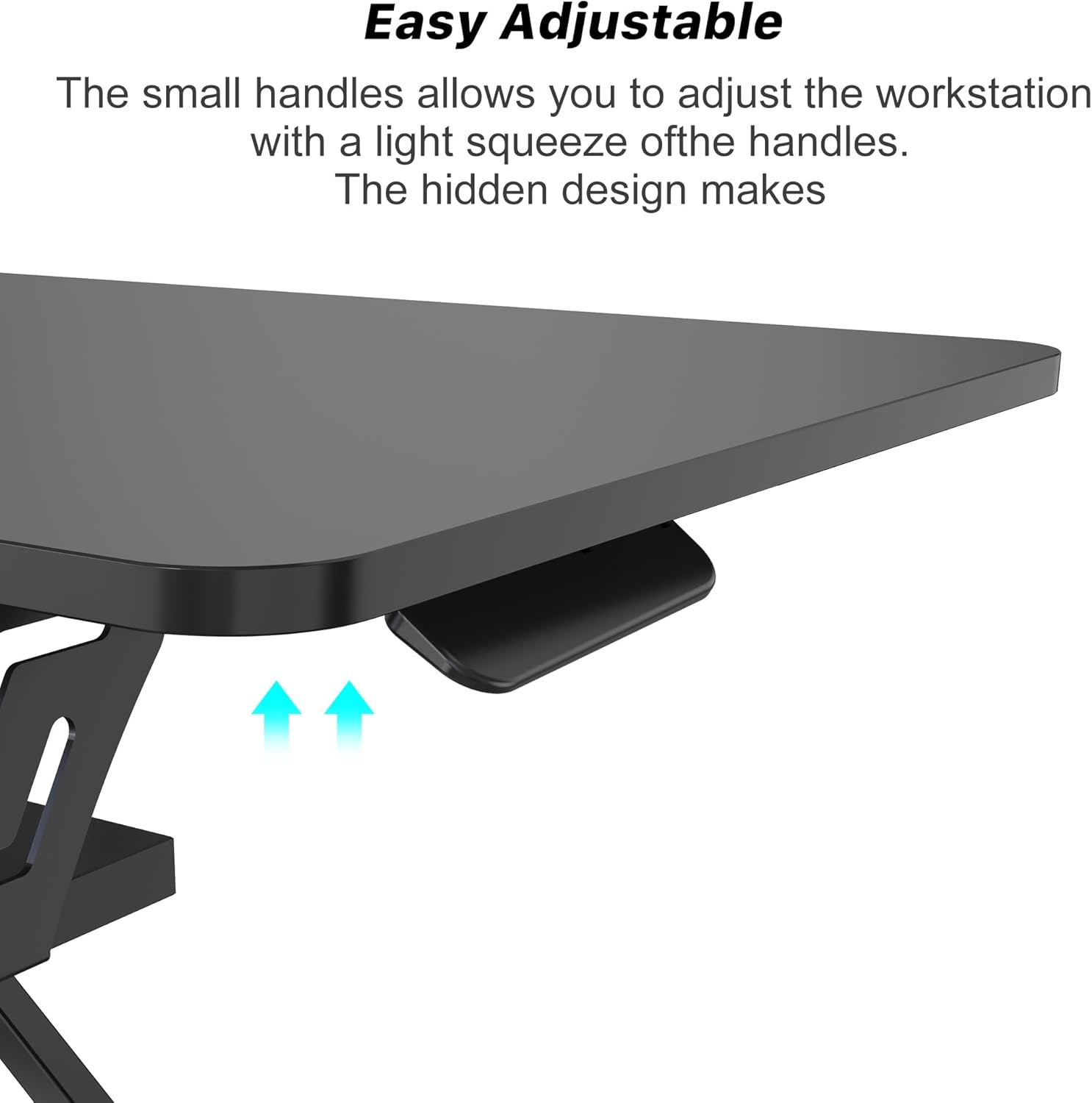 Altus Standing Desk Converter 80Cm Sit to Stand Desk Riser Workstation Black image number 5