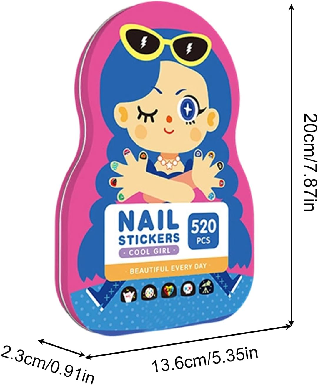 Nail Stickers for Girls | Cartoon Fingernail Decoration Decals | Cute Nail Stickers,For Girls Children Daughter Toddler - Cute Animals image number 3